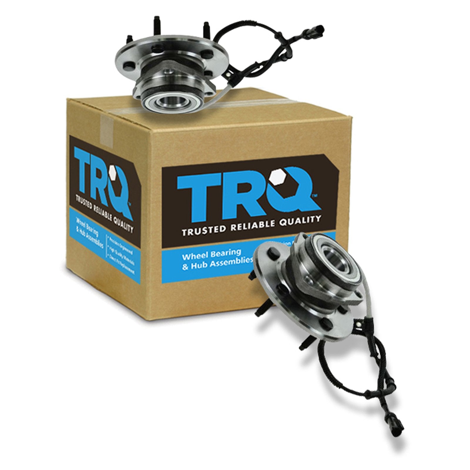 Trq Front Wheel Hub Bearings Assembly Set Compatible With 1997-2000 Ford F-150