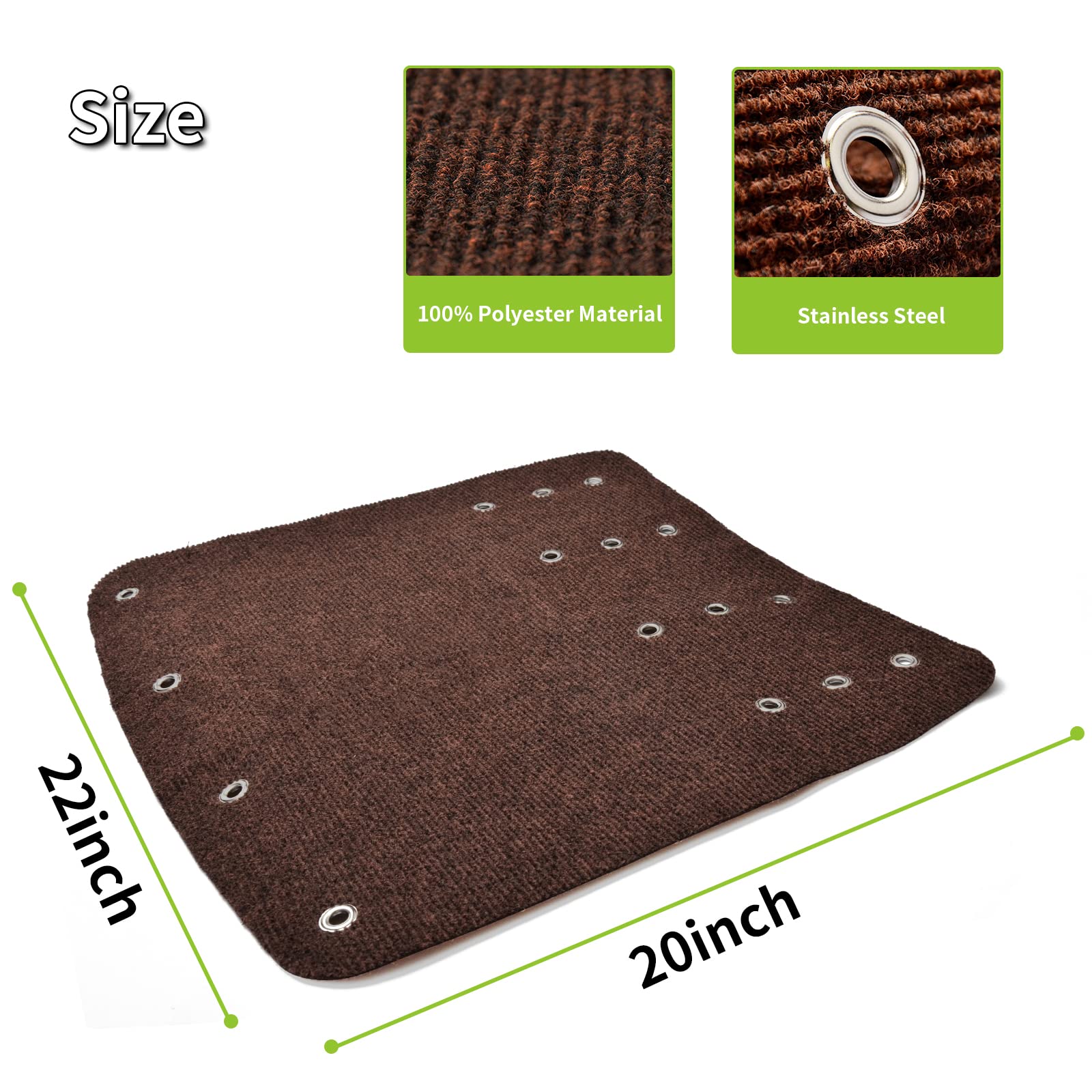 Rvmate Rv Step Rugs 22 Inch Rv Step Covers Wrap Around Camper Stair Rugs For Radius Steps, 3 Packs