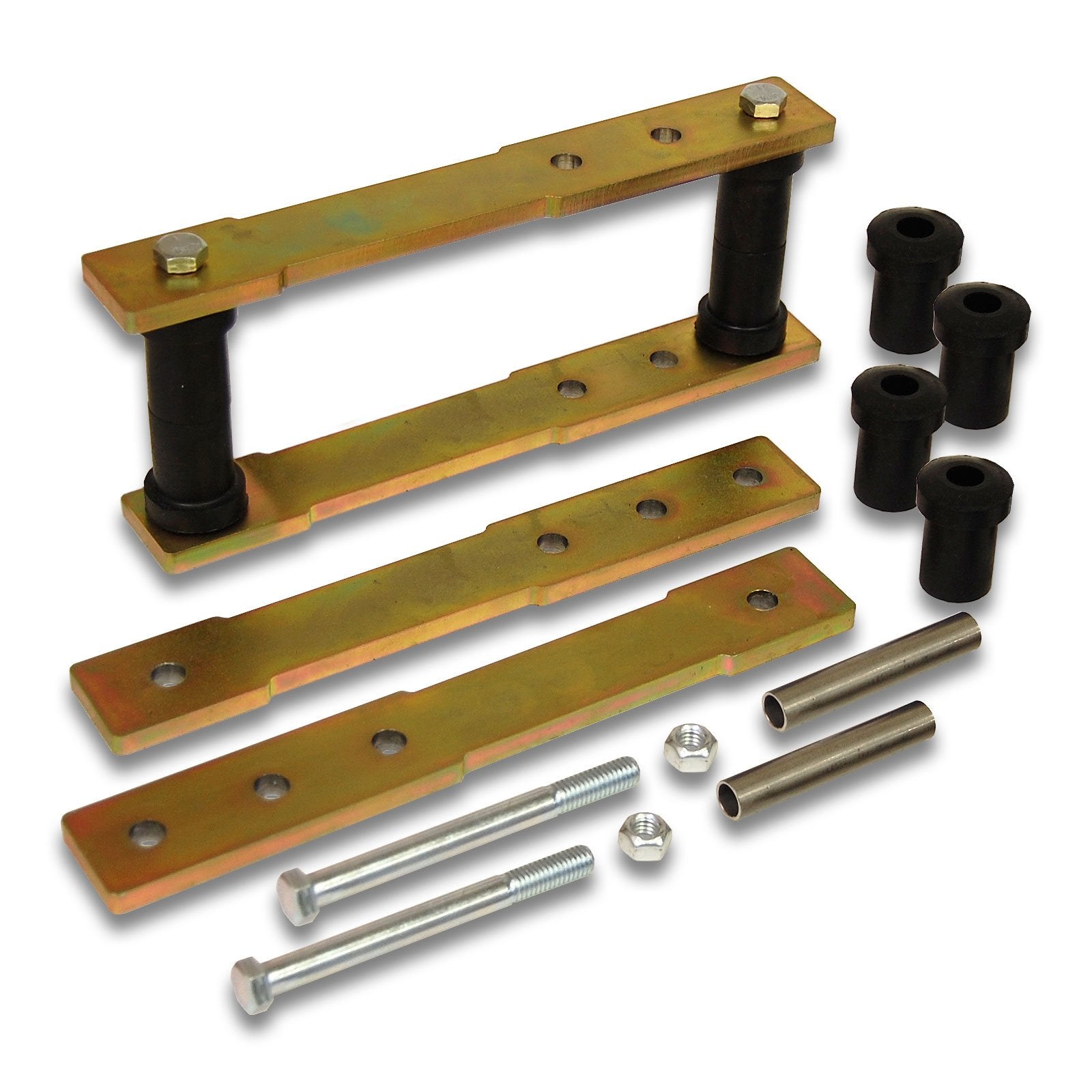 MCBAY PERFORMANCE 1'' to 4'' Adjustable 3-Position Rear Leaf Spring Shackle Lift Kit/Set Compatible with Ford 1964-1980 RWD Pass