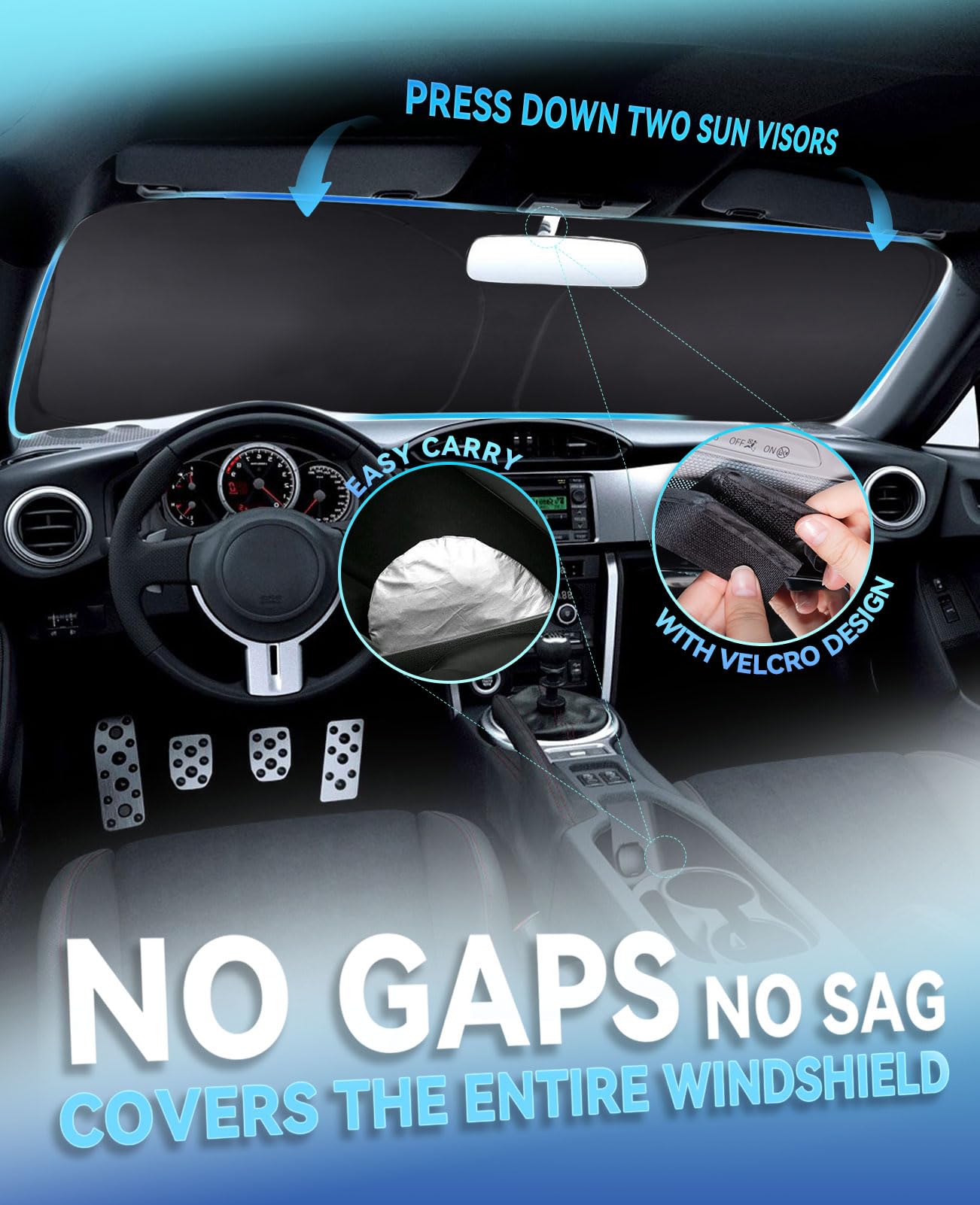 Sun Shade For Sonata Windshield Sunshades For Hyundai Sonata 2020 2021-2024 2025 Windshield Cover Front Window Shields 240T Silv