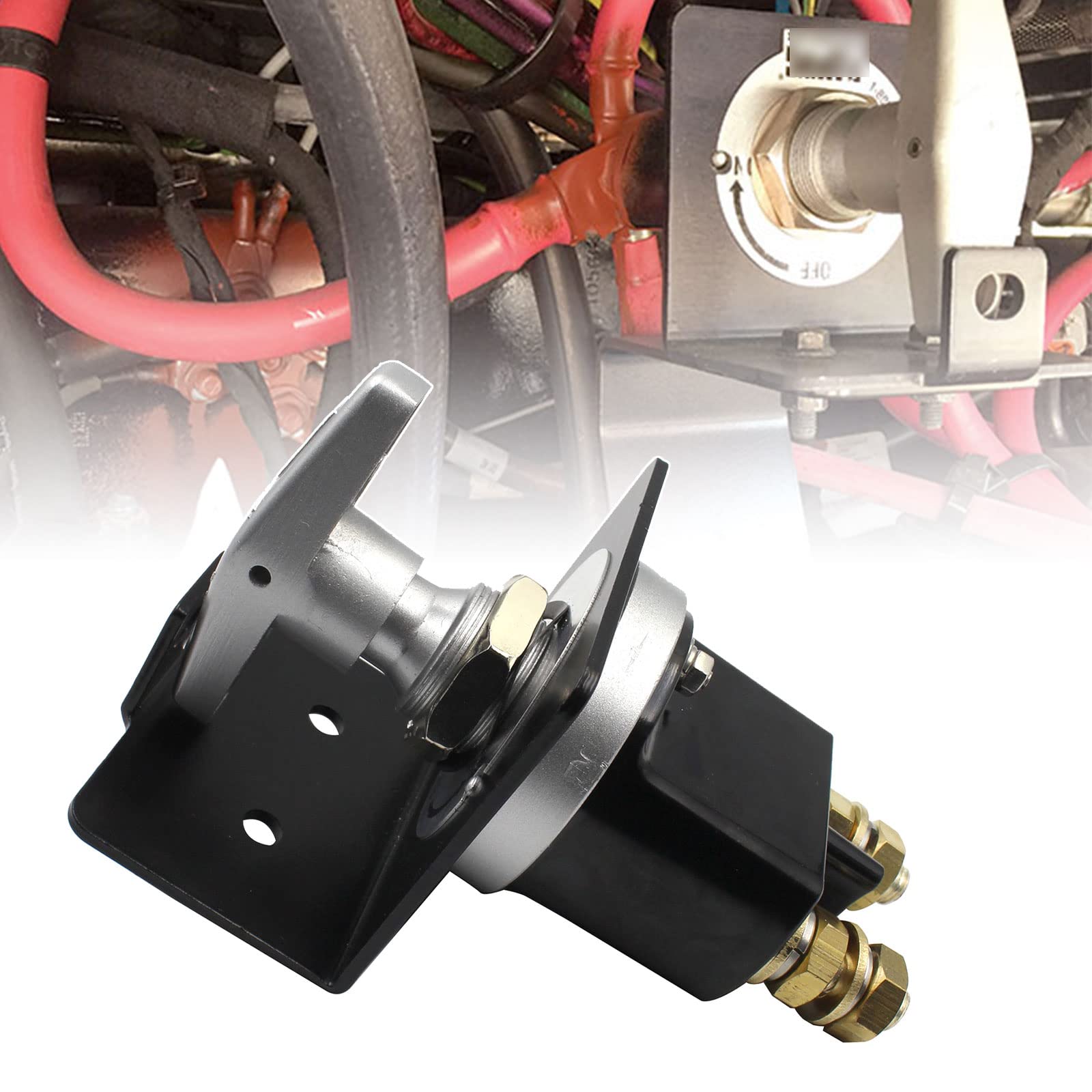 Yzqpnb Battery Disconnect Switch With Lockout Plate Fits Negative Battery Doctor Replace 20247, 500A 12V-36V Master Battery Kill