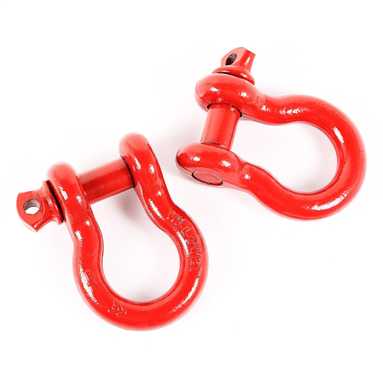 Rugged Ridge | D-Ring Shackle Kit, 7/8 Inch, Red, Steel, Pair | 11235.13