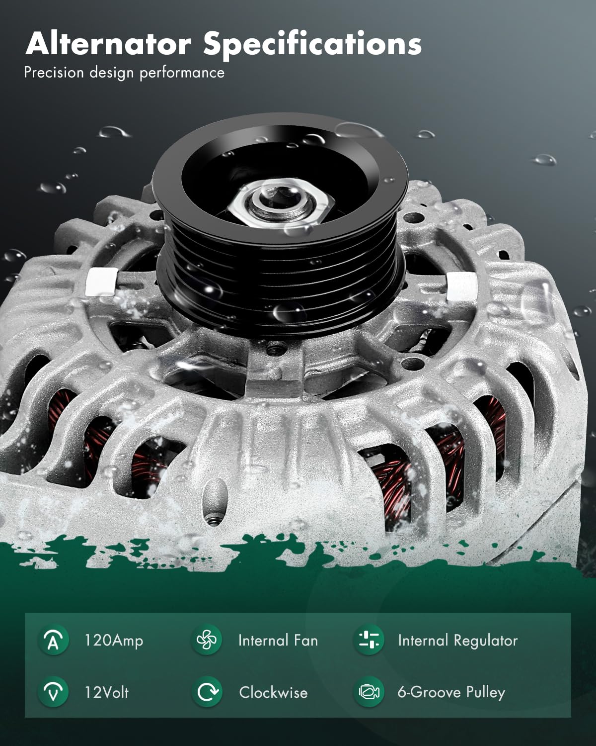 SCITOO Alternator Compatible with 02-05 for Chevy for Venture 3.4L V6, 03-04 for Oldsmobile Silhouette 3.4L, 02-05 for Pontiac M