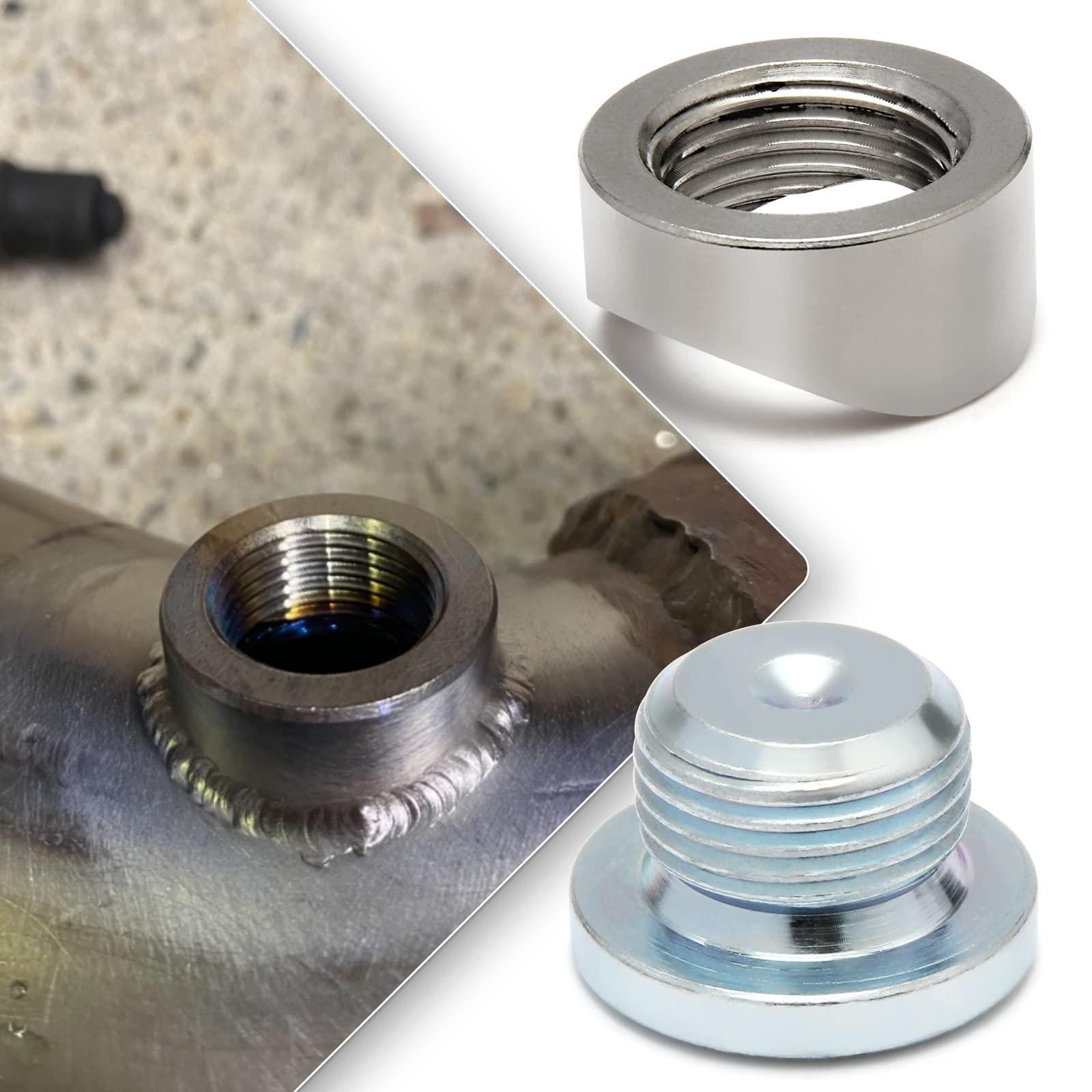 Ledaut M18X1.5 Bung And Plug Notched Style (2 Bungs/ 2 Plugs) Notched Style Fitting Bungs M18X1.5