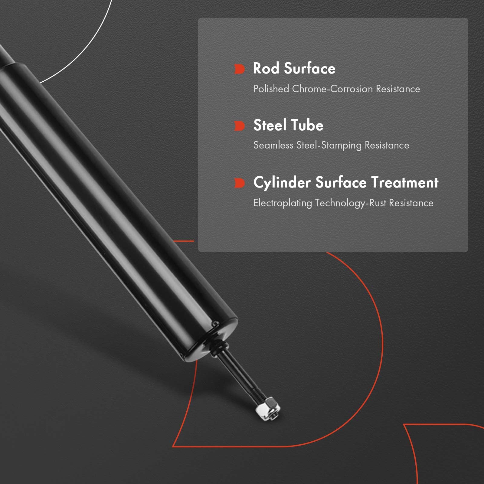 A-Premium Rear Pair (2) Struts Shock Absorbers Compatible With Ford Edge & Lincoln Mkx 2007-2010, Driver And Passenger Side