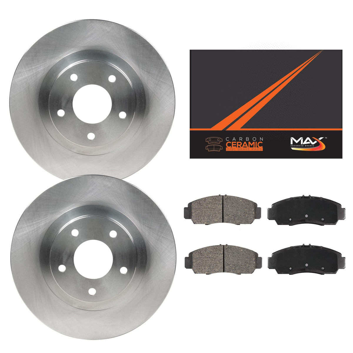 Max Advanced Brakes Rear Brake Kit Compatible With 2014 2015 2016 2017-2023 Mini Cooper W/10.20 '' Dia Rear Rotor 5 Lug Replacem