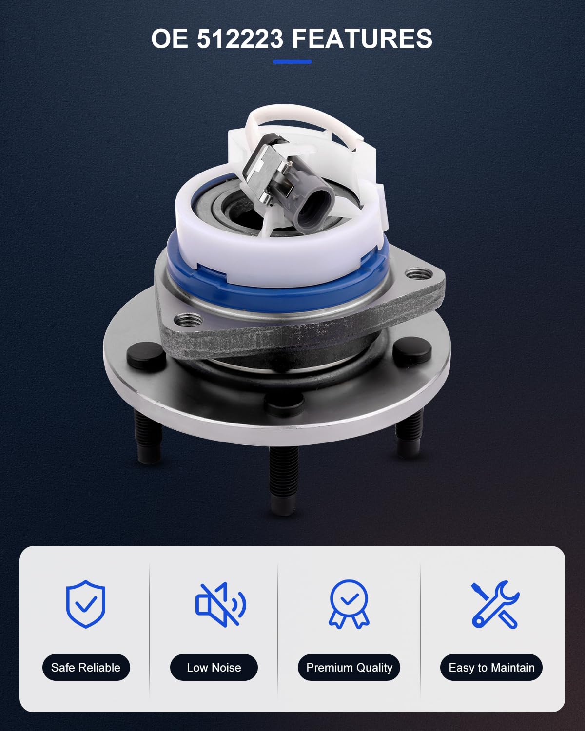 Eccpp Wheel Hub Bearing Assembly Premium Hub Assembly Rear 5 Lugs W/Abs For Cadillac Cts Cadillac Sts 2005-2007 Compatible With