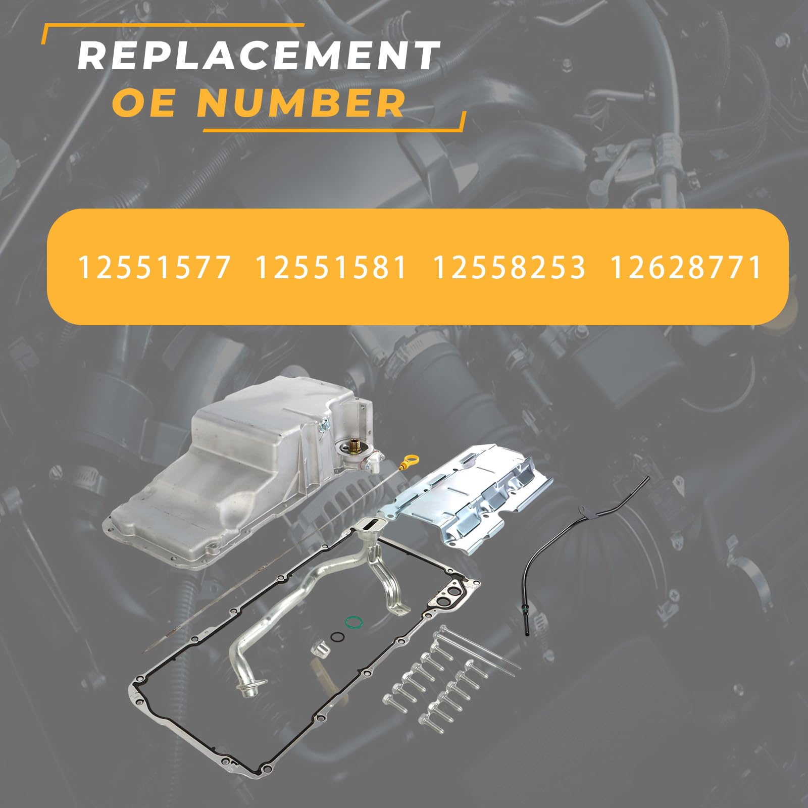 Noptul Engine Low Profile Oil Pan Kit, Suitable For Pontiac Firebird Chevrolet Camaro 5.7L 1998 1999 2000, Automotive Replacemen