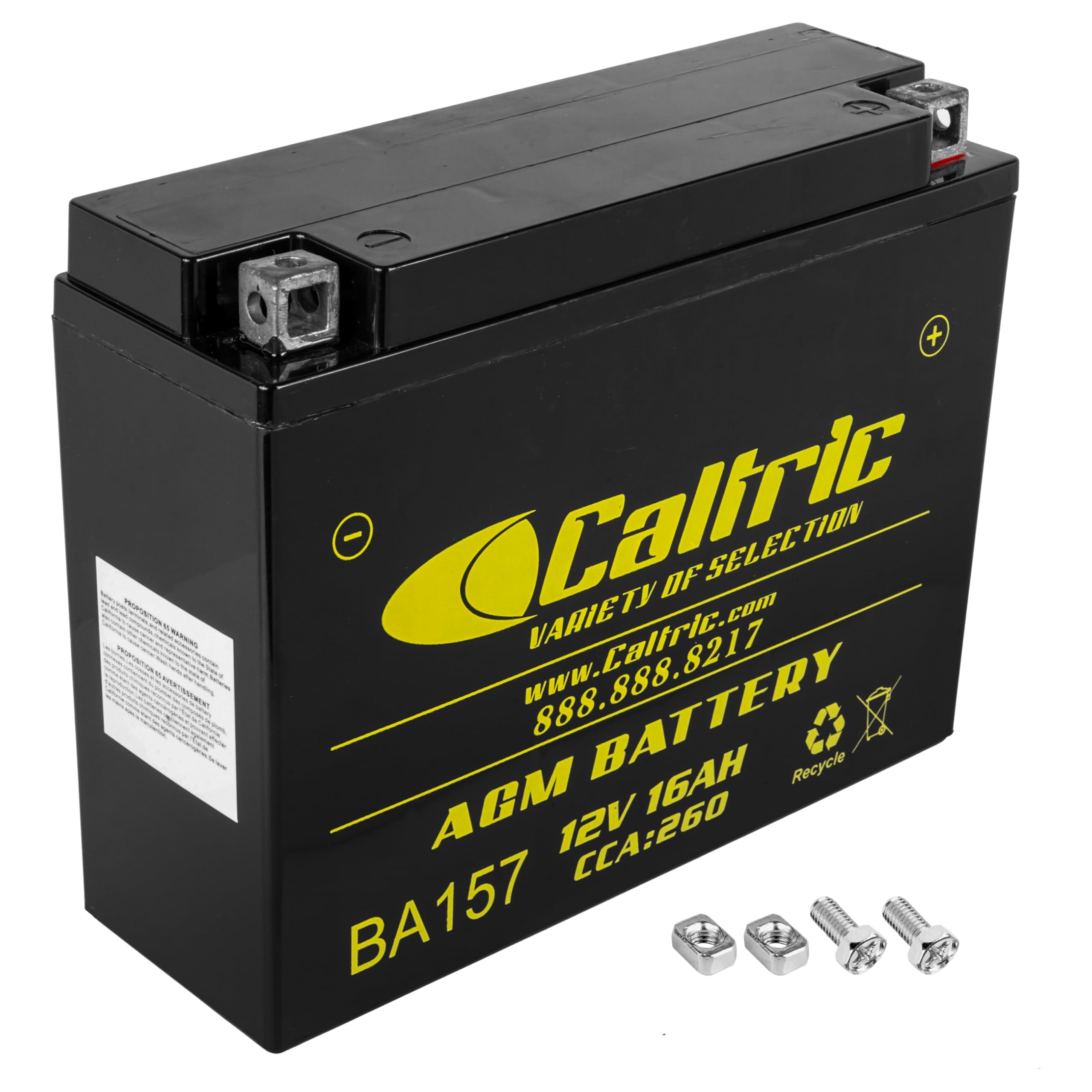Caltric YB16AL-A2 Agm Battery Compatible with Yamaha 5E3-82110-81-00 BTY-YB16A-L0-00