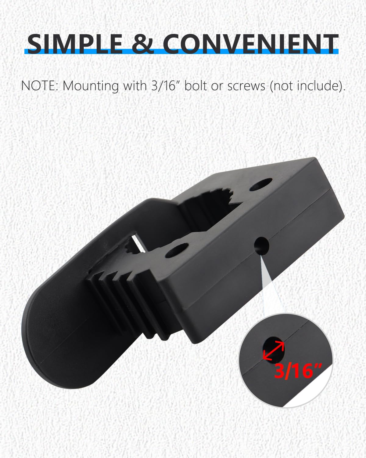 ADTOPI Shovel Holder, Quick Release Rubber Clamp Mounting Bracket Fits 1-1/7'' to 1-3/7'' Diameter Tool Handles for Trucks UTV A