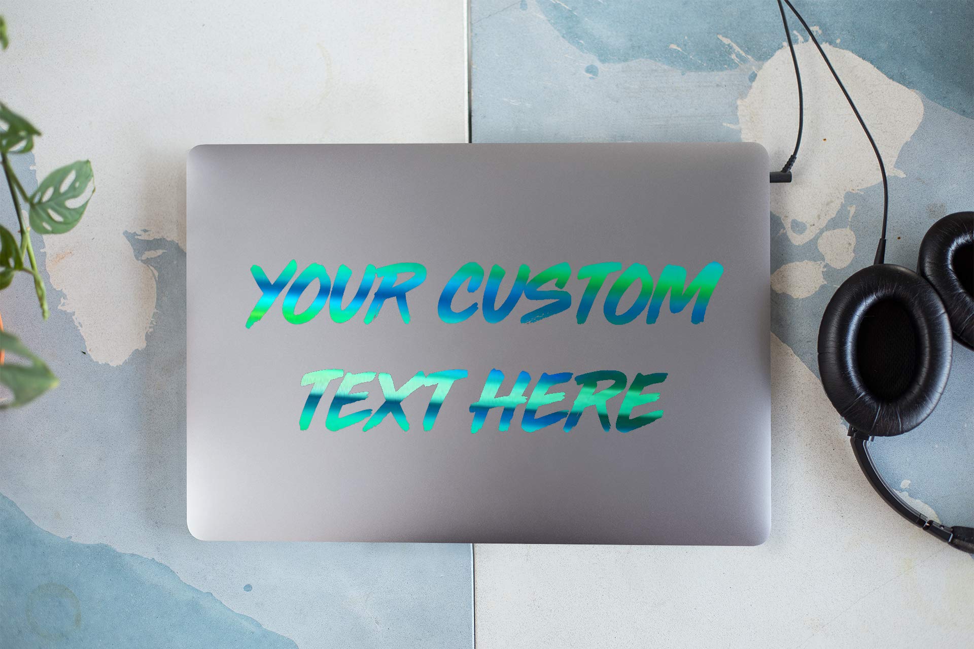 Vulgrco Holographic Edition Design Your Own Girlfriends Wife'S Seat Spot Custom Vinyl Decal Sticker Letters Initials Monogram Car Window Cup Gift License Plate Personalized Sign Diy