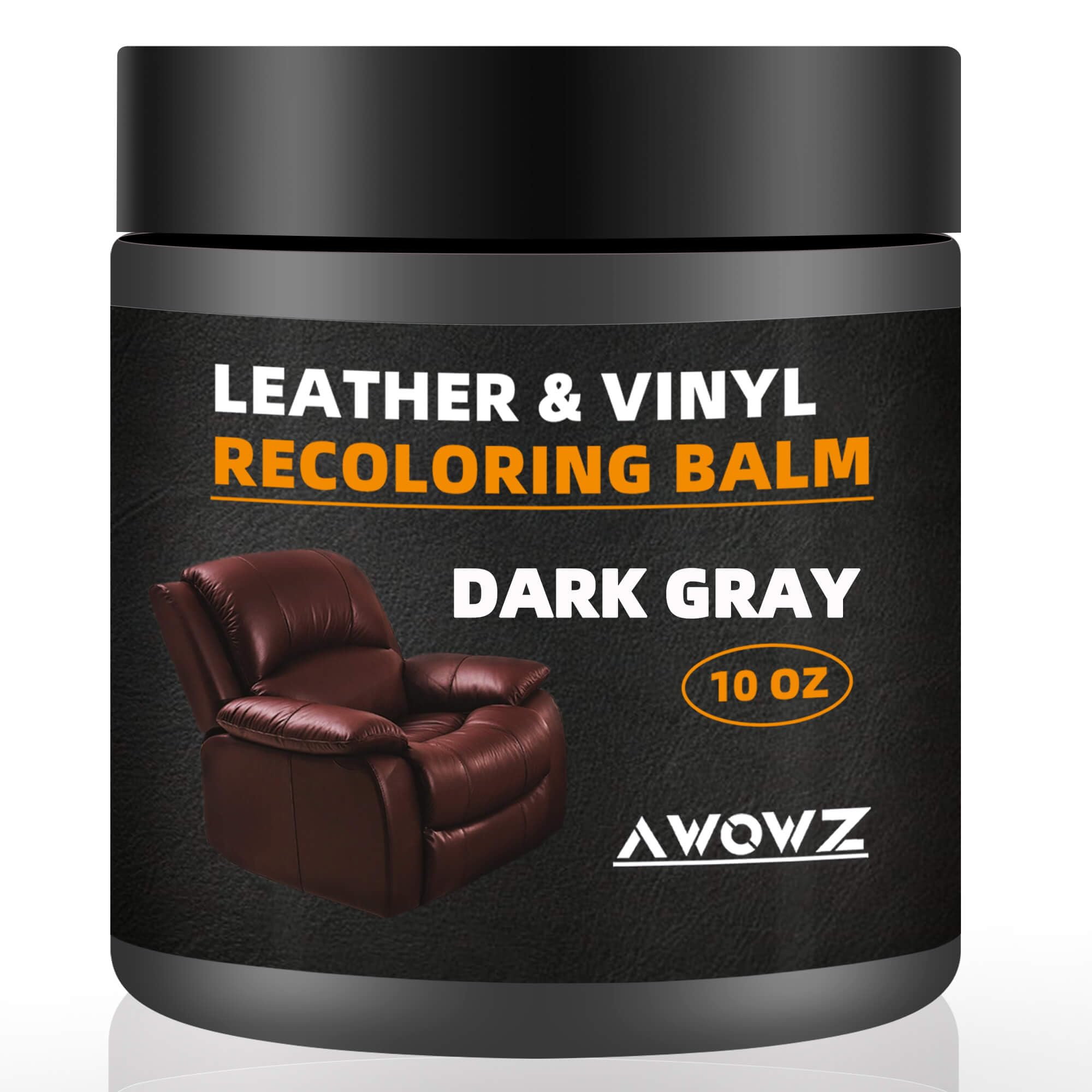 Awowz Leather Recoloring Balm, 10Oz Leather Couch Repair Kit, Leather Restorer For Couches, Leather Scratch Repair, Leather Reco