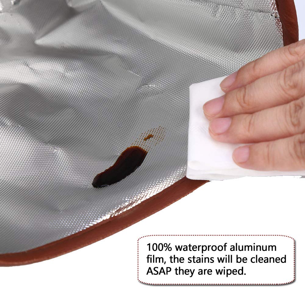 Hermia Hanging Car Trash Can Bin, Garbage Can Pu Leather, Waterproof Litter Auto Trash Can For Travelling, Outdoor, And Vehicle