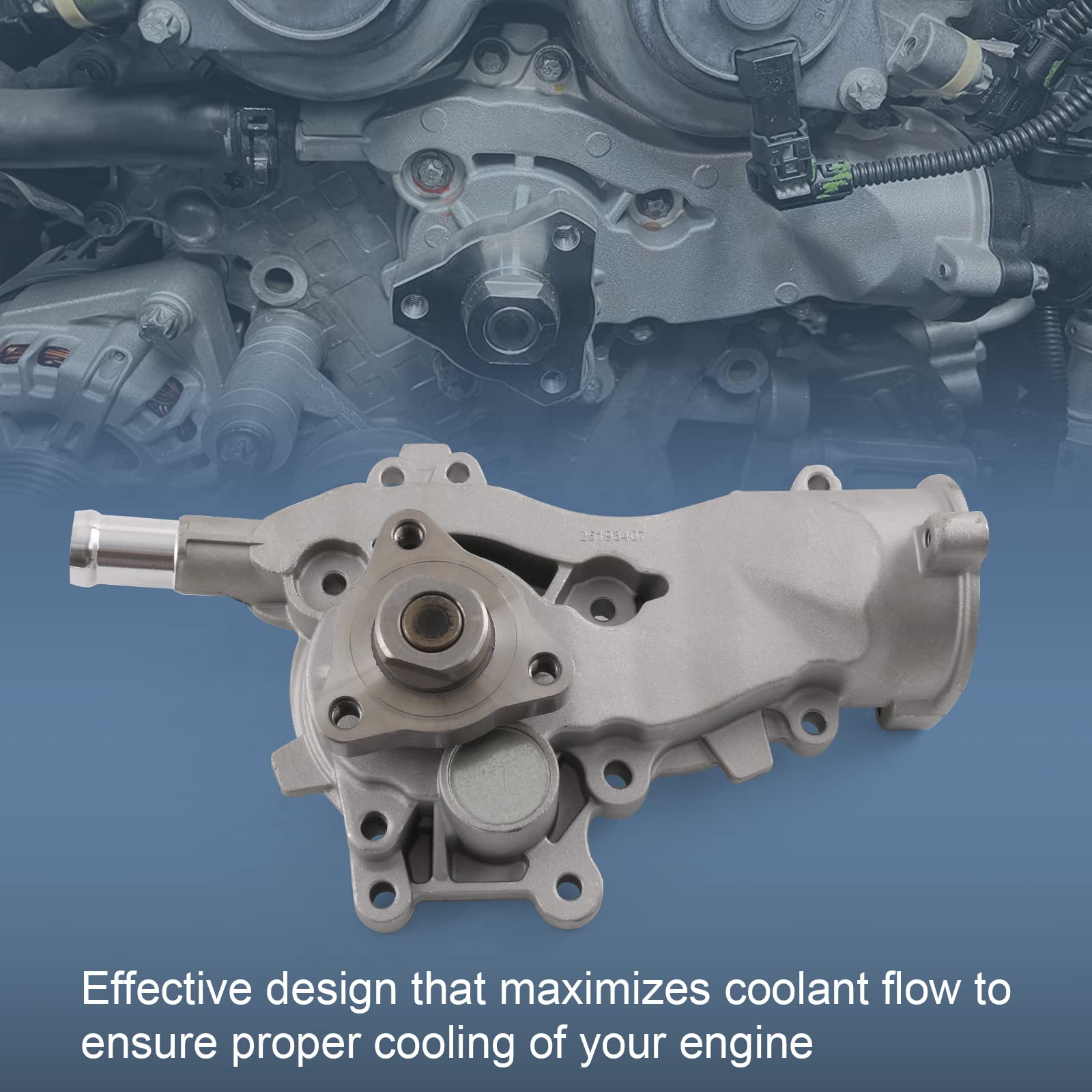 Radhlbniu Aw6662 Water Pump Compatible With 2013-2020 Buick Encore, 2011-2016 Chevy Cruze, 2012-2020 Chevy Sonic, 2013-2020 Chevy Trax L4 1.4L Turbocharged Engine Replaces# 130-2140 25192709 55579016