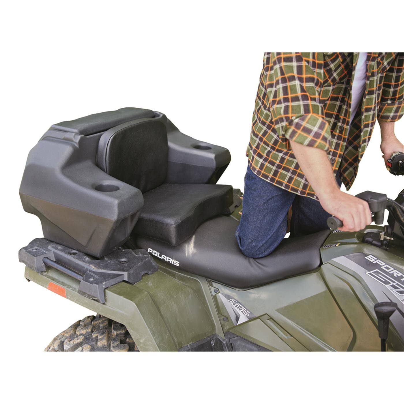 Guide Gear ATV Lounger Seat with Storage, Large Cushion, Cargo Box, Helmet Holder