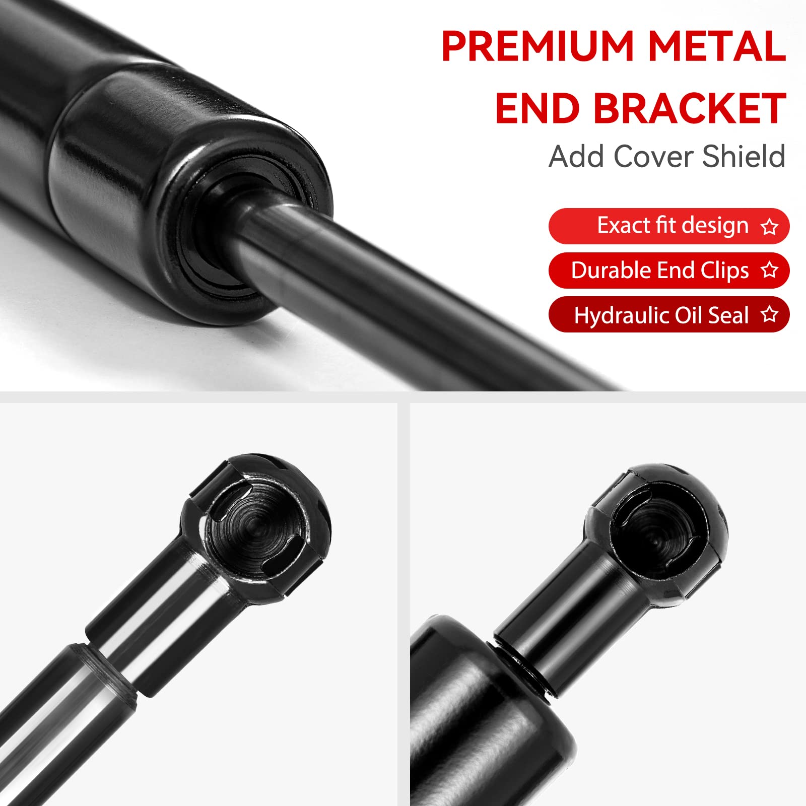 C1612492 26 Inch 74Lbs/329N Gas Struts Shock Spring Heavy Duty For Snugtop Are Leer Tonneau Cover Truck Cap Rv Bed Floor Hatch B