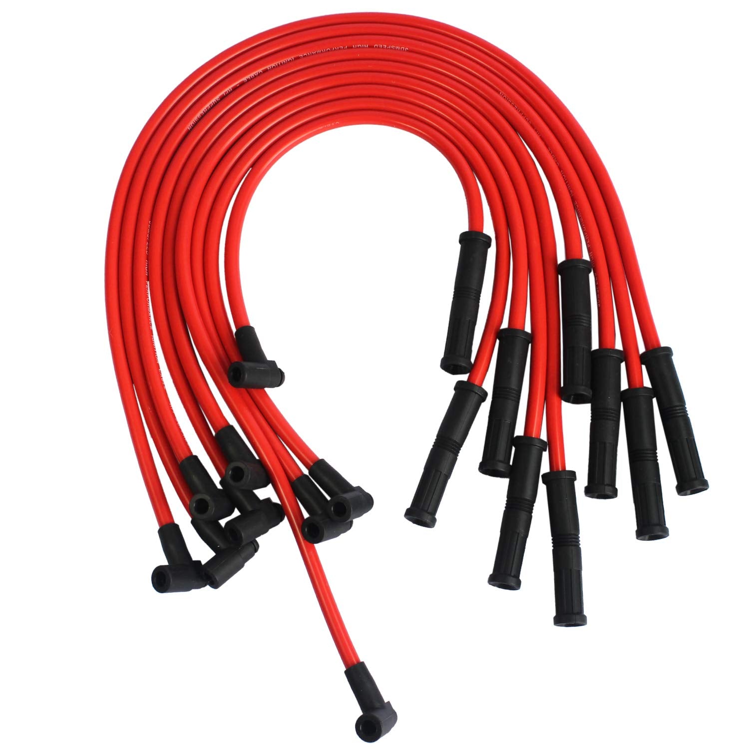 Jdmspeed New Hei Spark Plug Wires Set 90 To Straight Compatible With Sbc Bbc 350 383 400 454 V8 10.5Mm