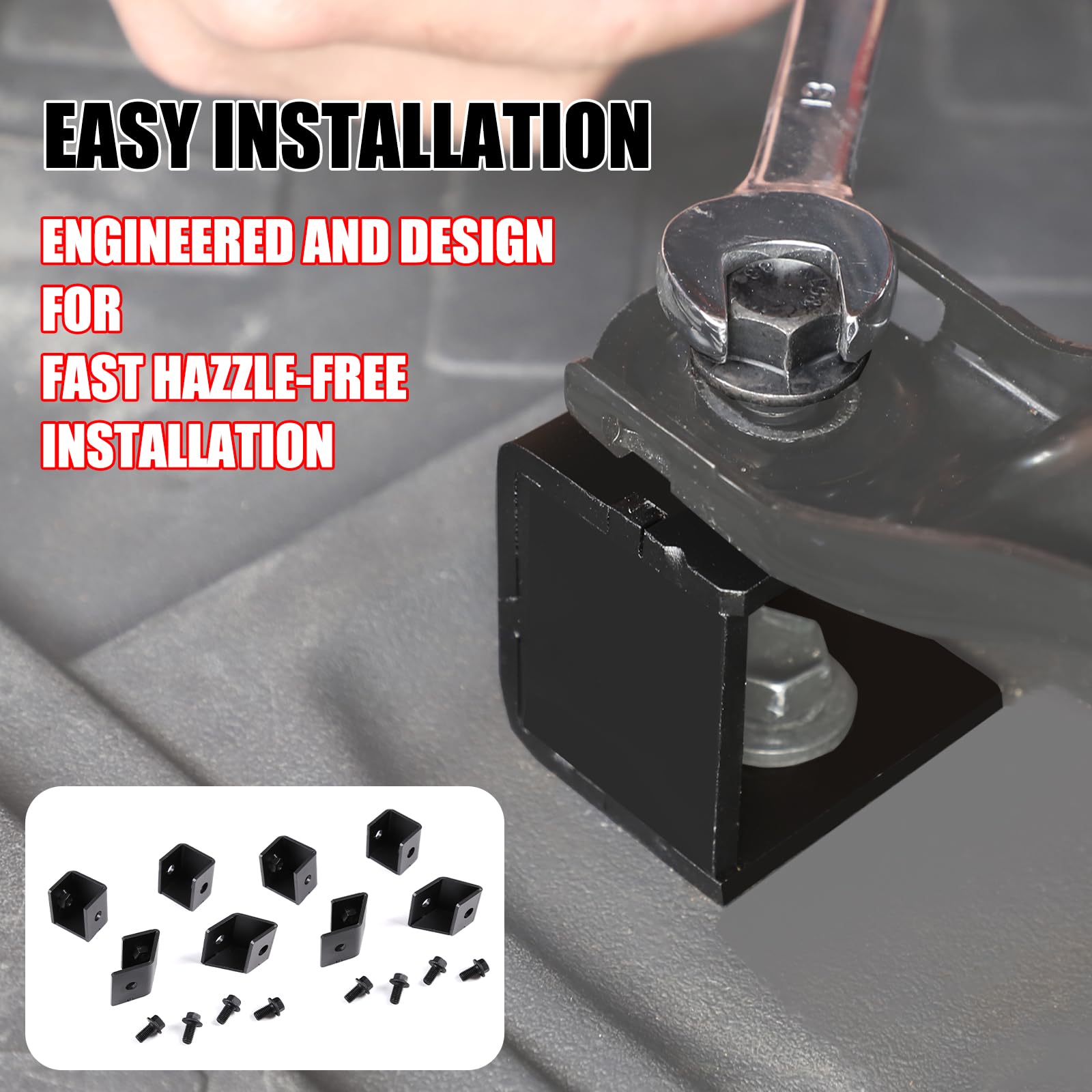 Llkuang Car Metal Front Seat Spacer Lift Kit,Compatible With 2007-2021 Toyota Fj Cruiser Seat Foot Raising/Heighten Bracket (8Pcs)