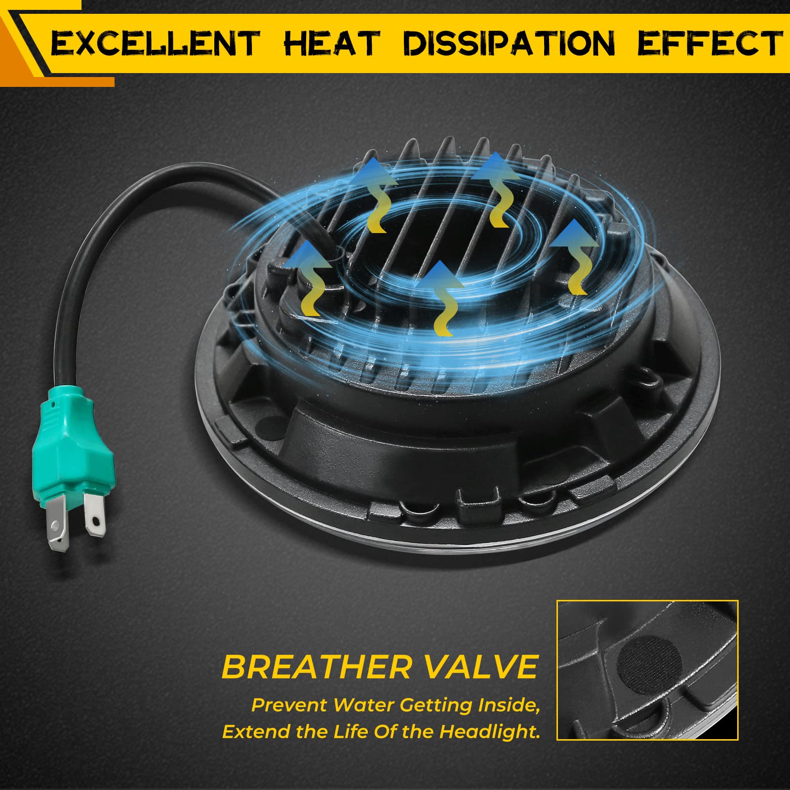 Haitzu 7 inch LED Headlight Motorcycle Passing Lamp Fog Lights Kit for Harley Davidson Touring Road King Ultra Classic Electra S