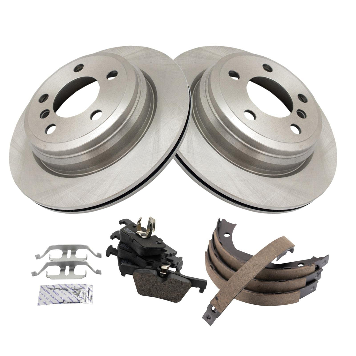 Trq Rear Brake Pad & Rotor Kit Compatible With 2014-2016 Bmw