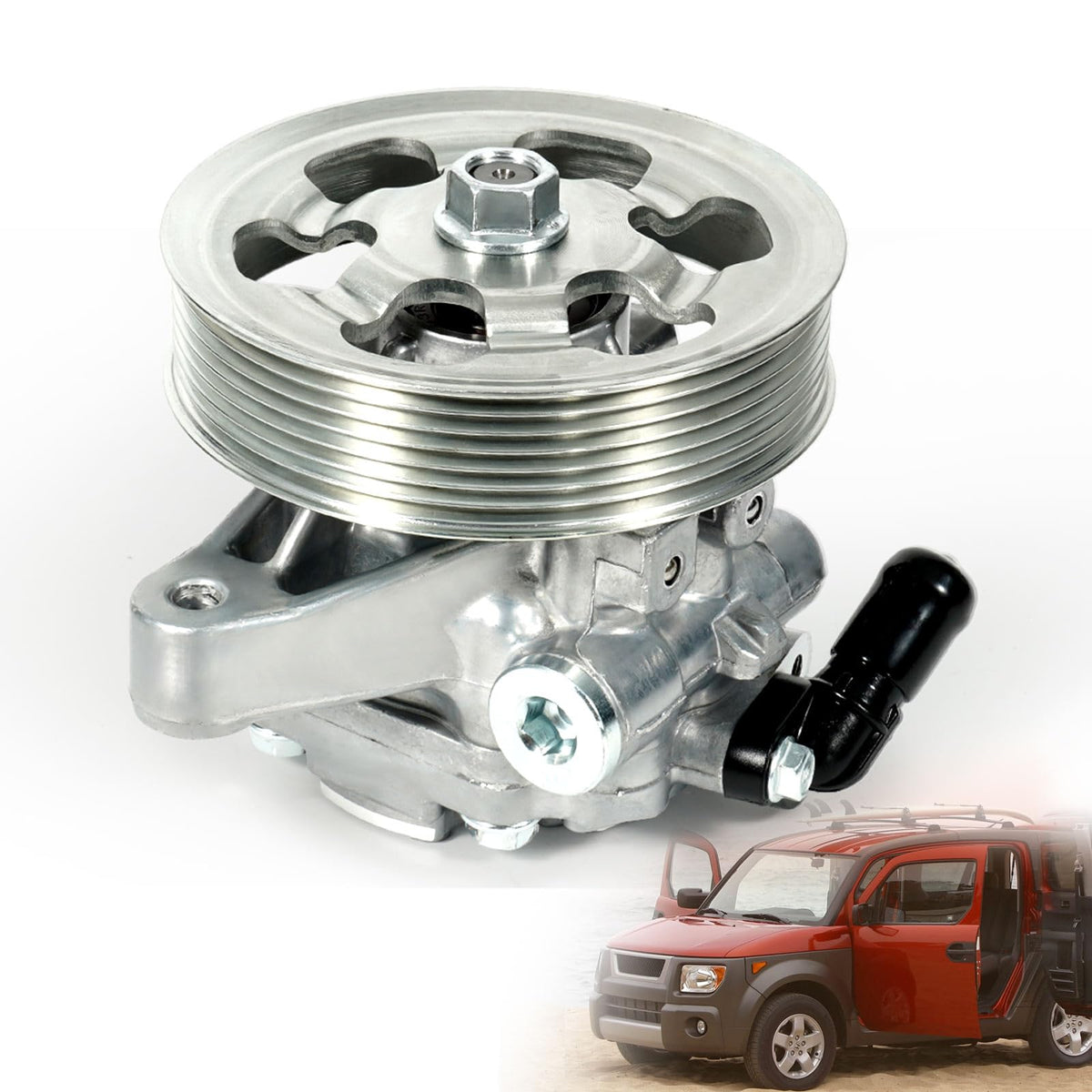LEAPTREND Power Steering Pump with Pulley Compatible with Acura RSX 2.0L TSX 2.4L Honda Accord CR-V Element 2002-2011 Replace 21