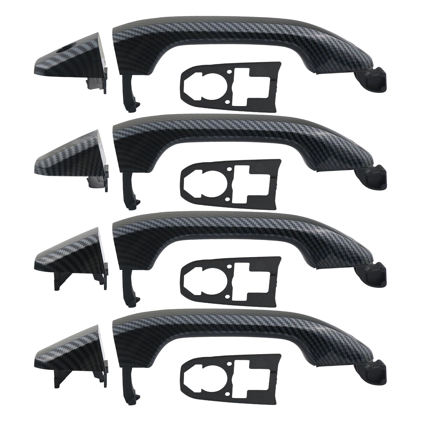 APPERFiT Exterior Door Handle (Carbon Fiber) Compatible with 2014-2020 Chevy Chevrolet Silverado Suburban Tahoe, GMC Sierra Yuko