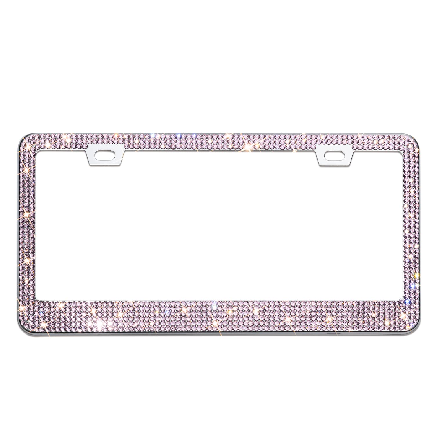 Bling Rhinestone License Plate Frame For Women 2Pc,Diamond Sparkly License Plate Frames Stainless Steel Frames  Over 1200 Pcs Fi
