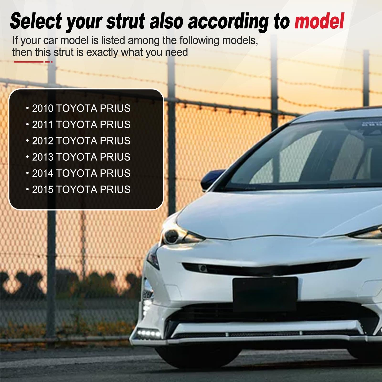 Vepagoo Pm1123 Rear Back Hatch Gas Struts Toyota 2010-2015 Prius, Plug-In Prius Gas Shock Liftgate Tailgate Rear Door Lift Suppo