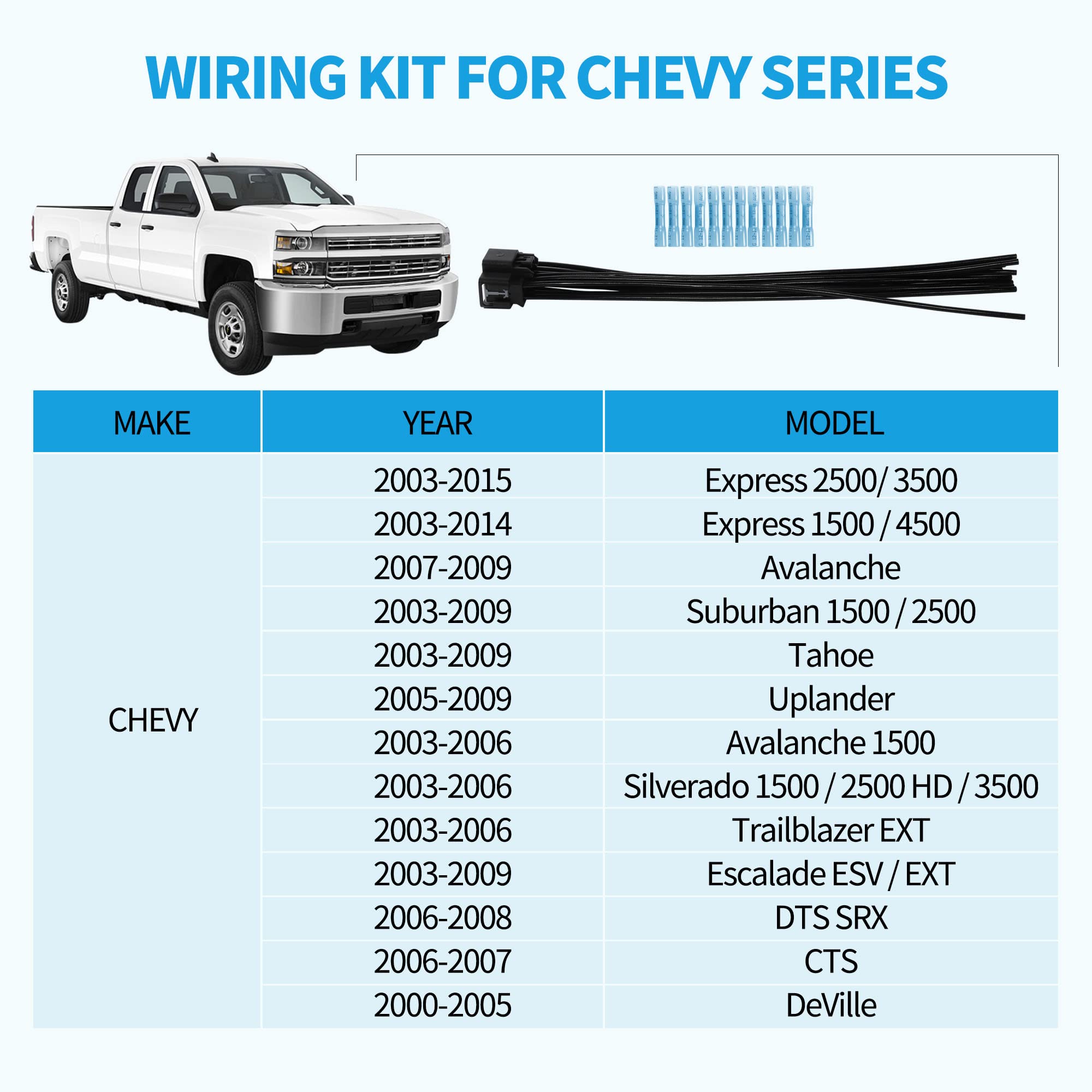 Anina WPT928 Wiring Kit Heated/Cooled Seat Module Connector Wire Assembly for 2003-2019 Ford F150 F250 Explorer Mustang Fusion L