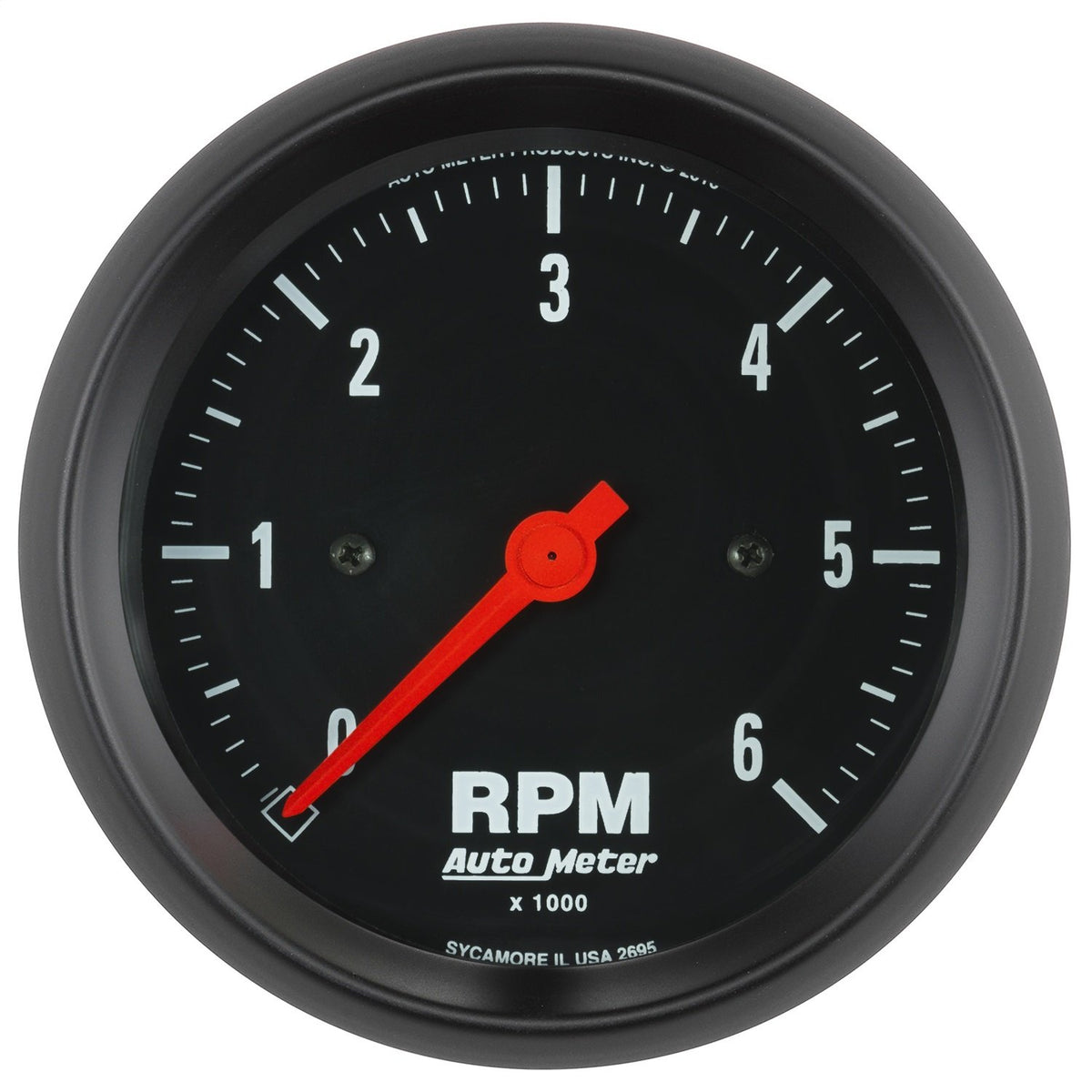AutoMeter 2695 Gauge, Tachometer, 3 3/8&quot;, 6K RPM, in-Dash, Z-Series
