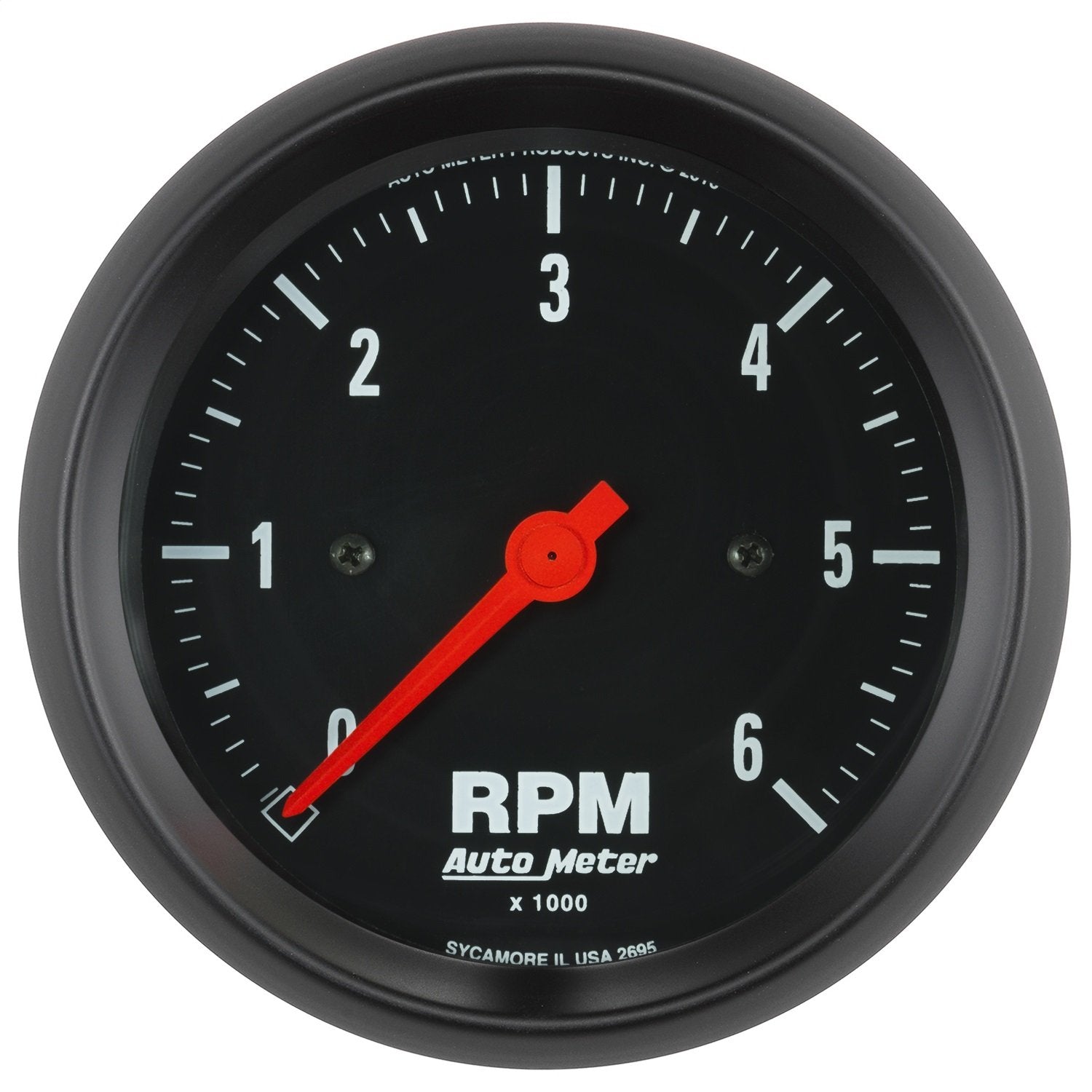 AutoMeter 2695 Gauge, Tachometer, 3 3/8'', 6K RPM, in-Dash, Z-Series