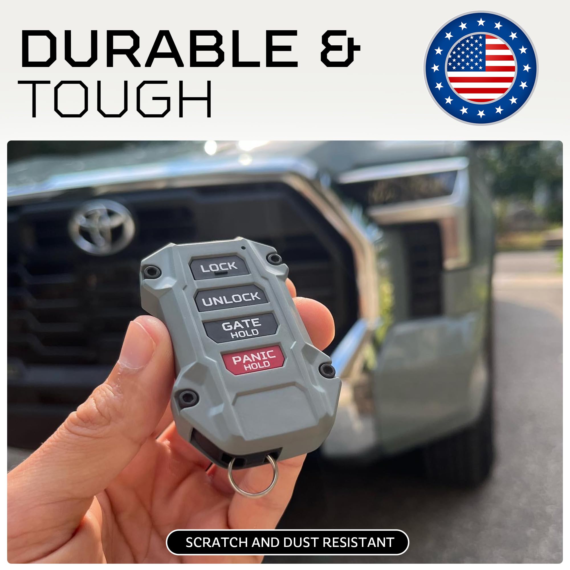 Ajt Design Replacement Keyfob Compatible With Toyota Tacoma (2024+), Tundra (2022+) & Sequoia (2023+) | Custom Made In Usa - Lun