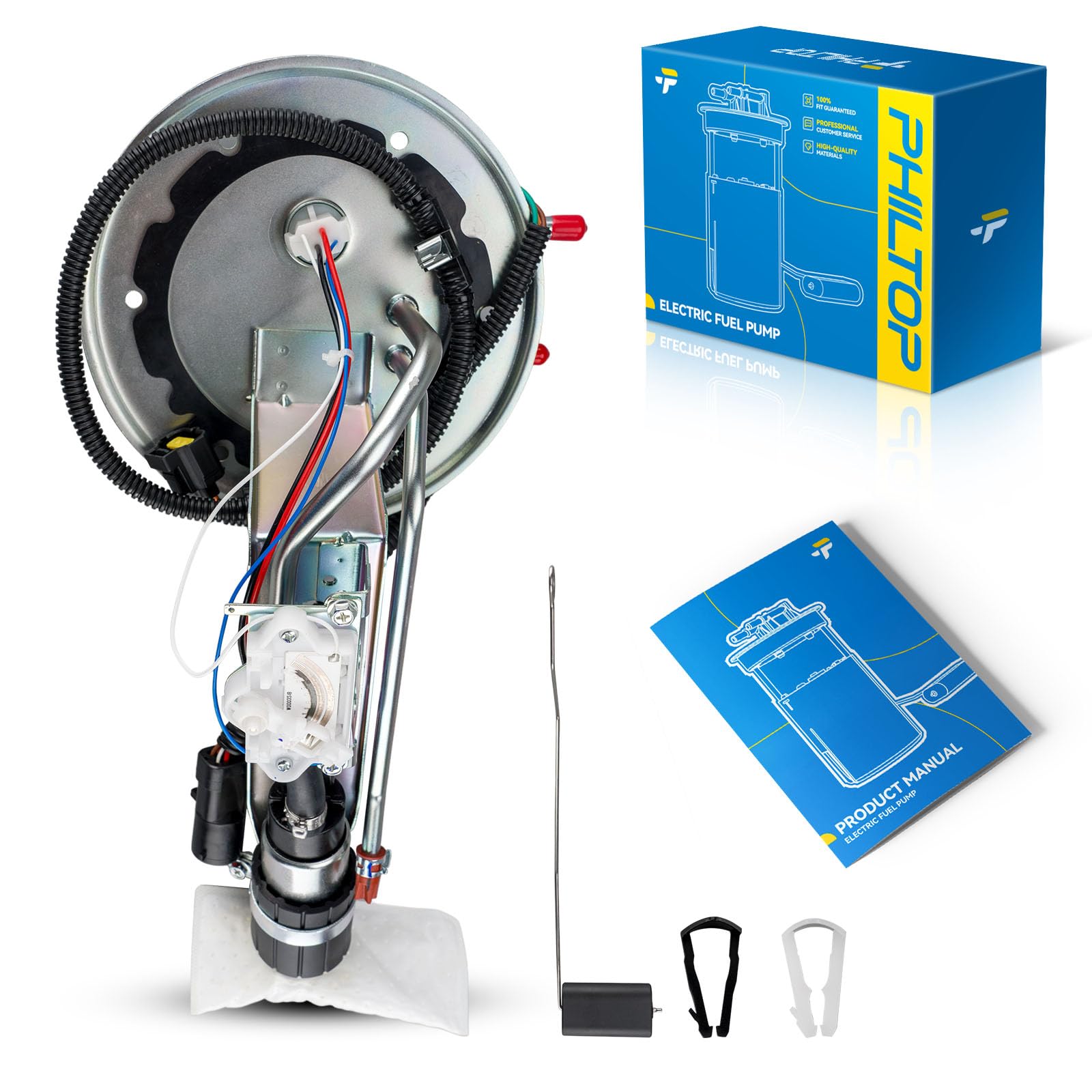 PHILTOP Electric Fuel Pump Assembly with Sending Unit Compatible with 1997 Ford Crown Victoria, Lincoln Town Car, Mercury Grand 