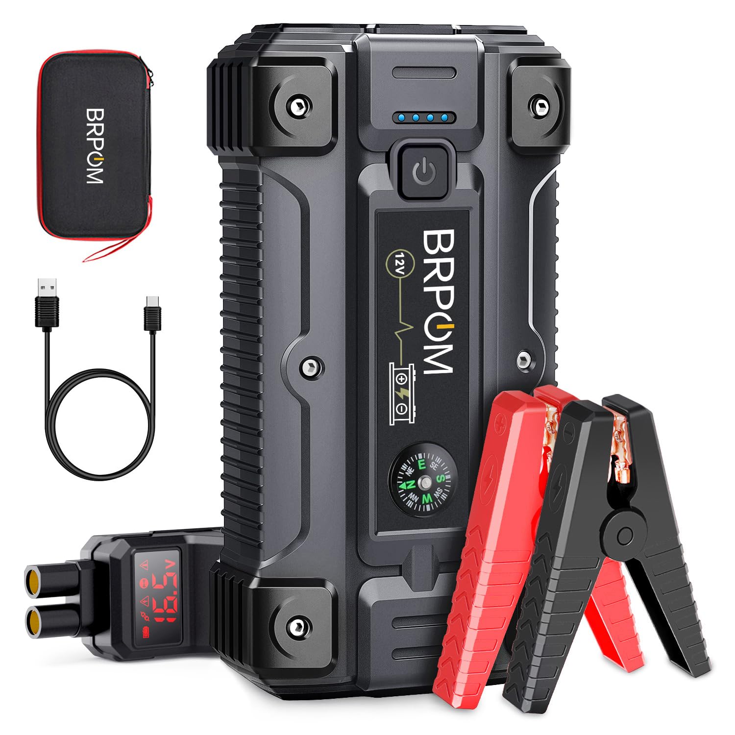 Car Jump Starter, 6000A Peak 26800Mah (Up To All Gas Or 10L Diesel Engine, 50 Times) 12V Auto Booster Battery Charger Jump Box W