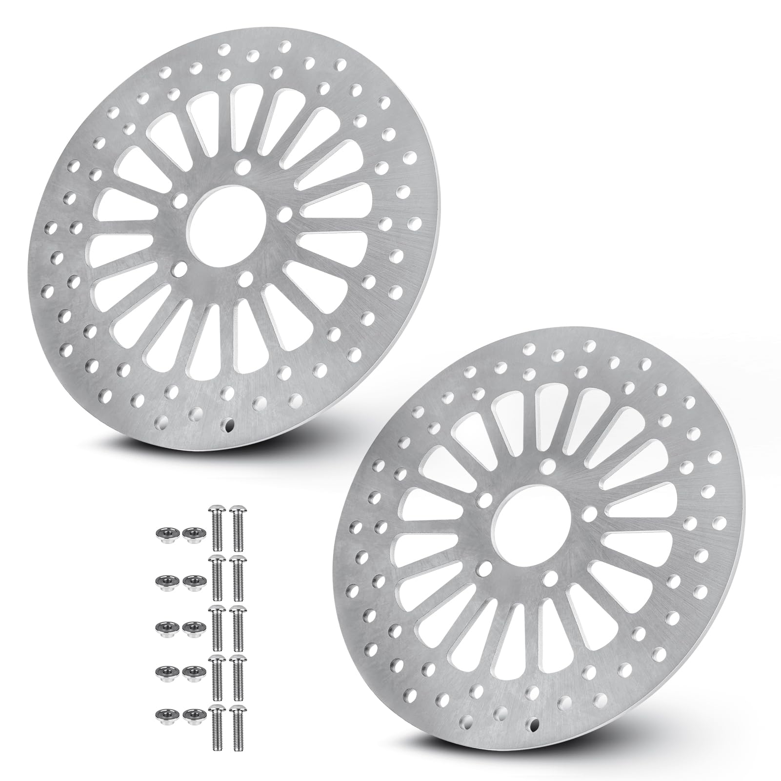 Youxmoto 2PCS Front Brake Rotor 11.8'' For Harley 2008-2020 Road King/Road Glide Electra/Street Glide/Tri Glide Ultra Classic (F