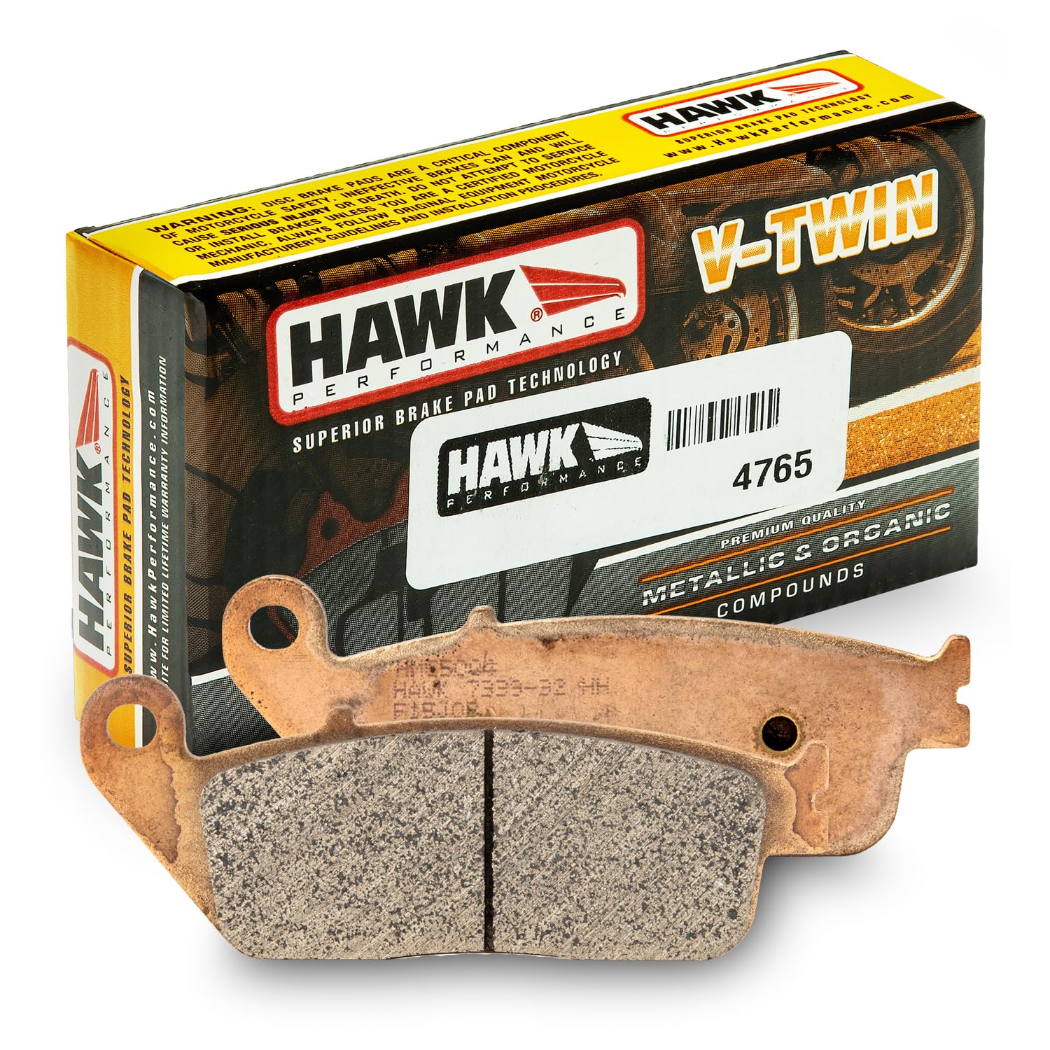 Hawk Performance Hmc196Hh Metallic Motorcycle Brake Pad Set