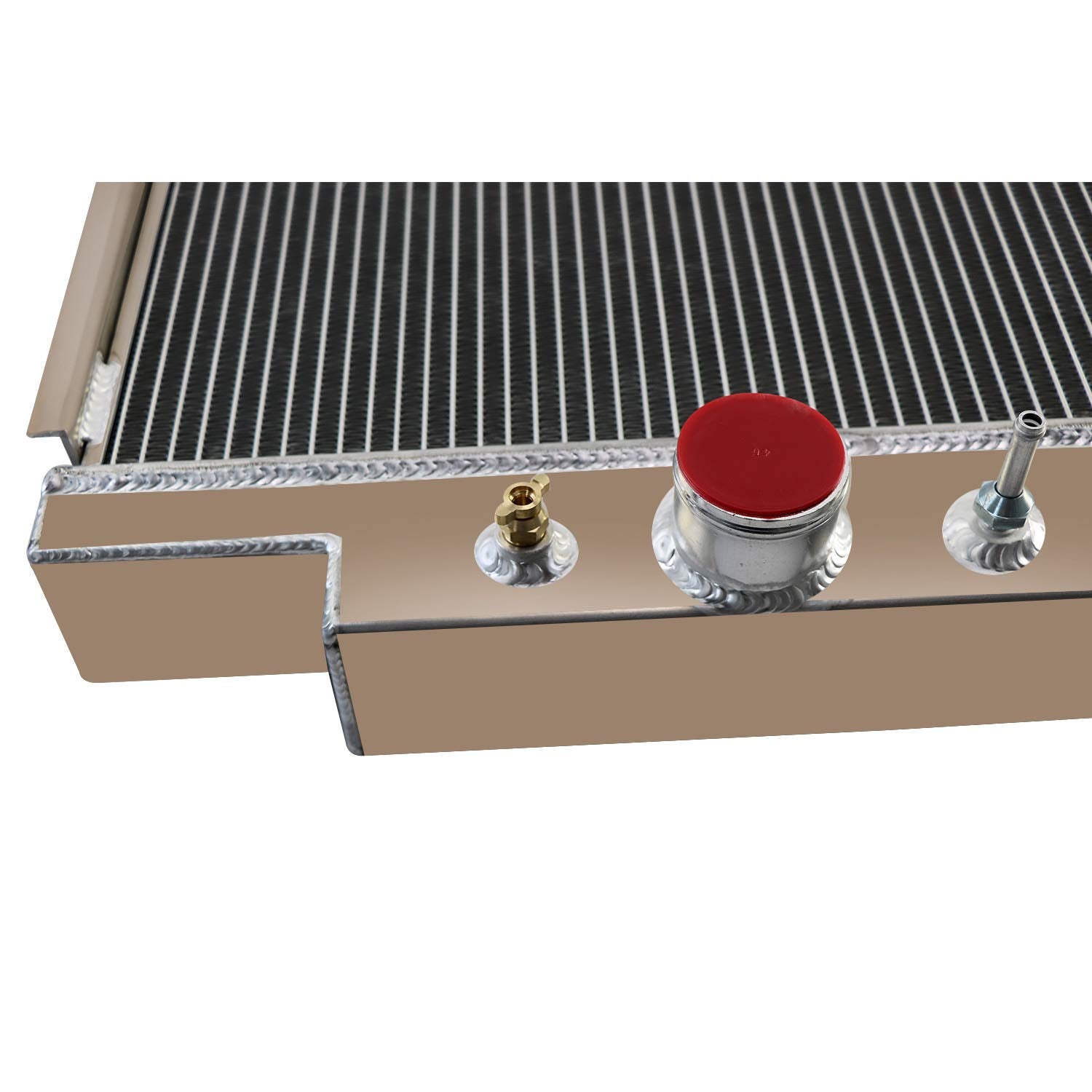 4 Row 62mm Core Aluminum Radiator Replacement for 1983-1996 Ford F250 F350 F59 6.9L 7.3l Super Duty V8 Diesel 1988 1993 1989 199