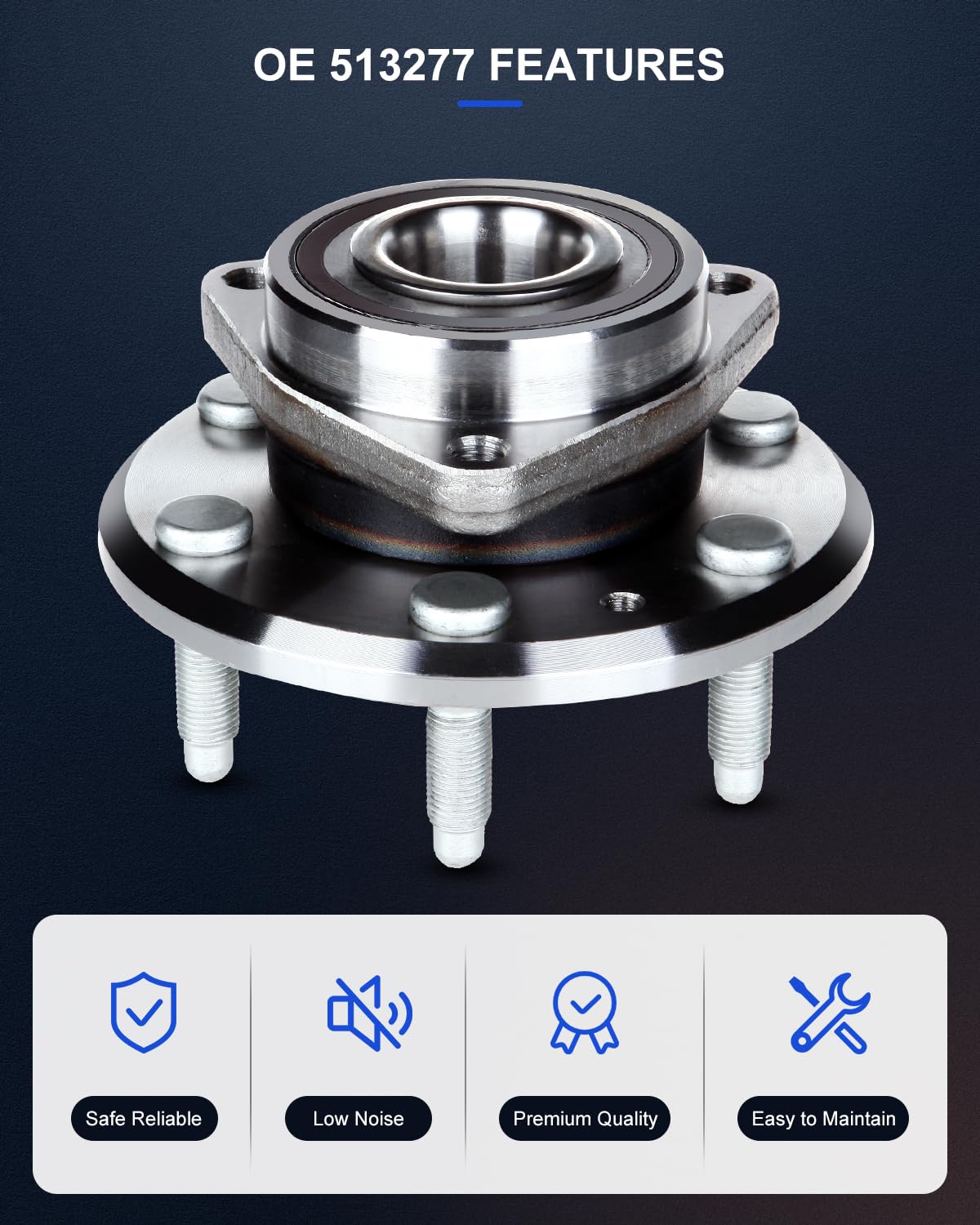 ECCPP Rear or Front Wheel Hub Bearing Assembly 6 Lugs w/ABS Fit for Buick Enclave 08-16, Fit for Chevy Traverse 09-16, Fit for G