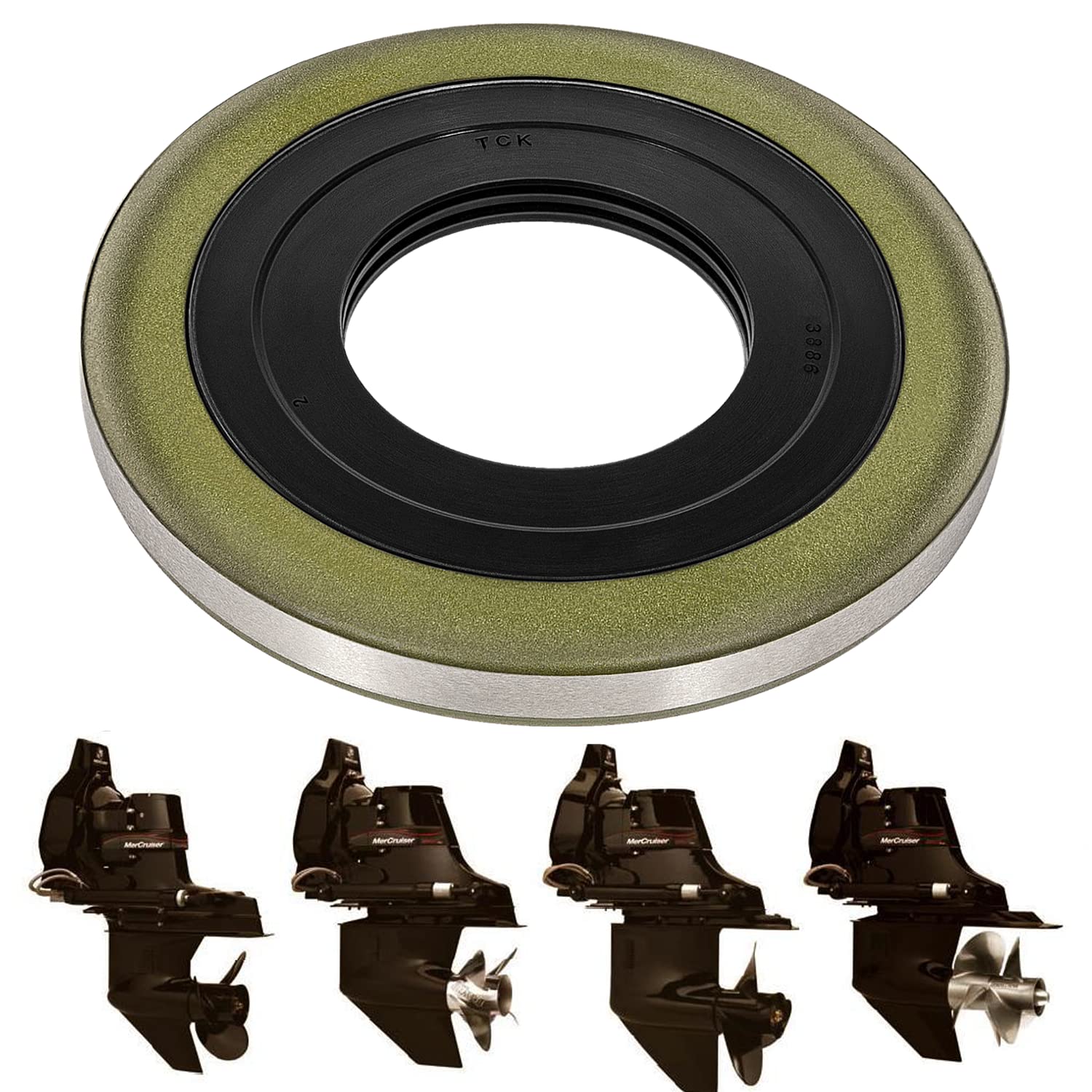 For Mercruiser Gimbal Bearing Grease Seal Alpha One Gen 1 & 2 Bravos I,Ii & Iii, Replaces 26-88416, Glm 85910, Sierra 18-2094