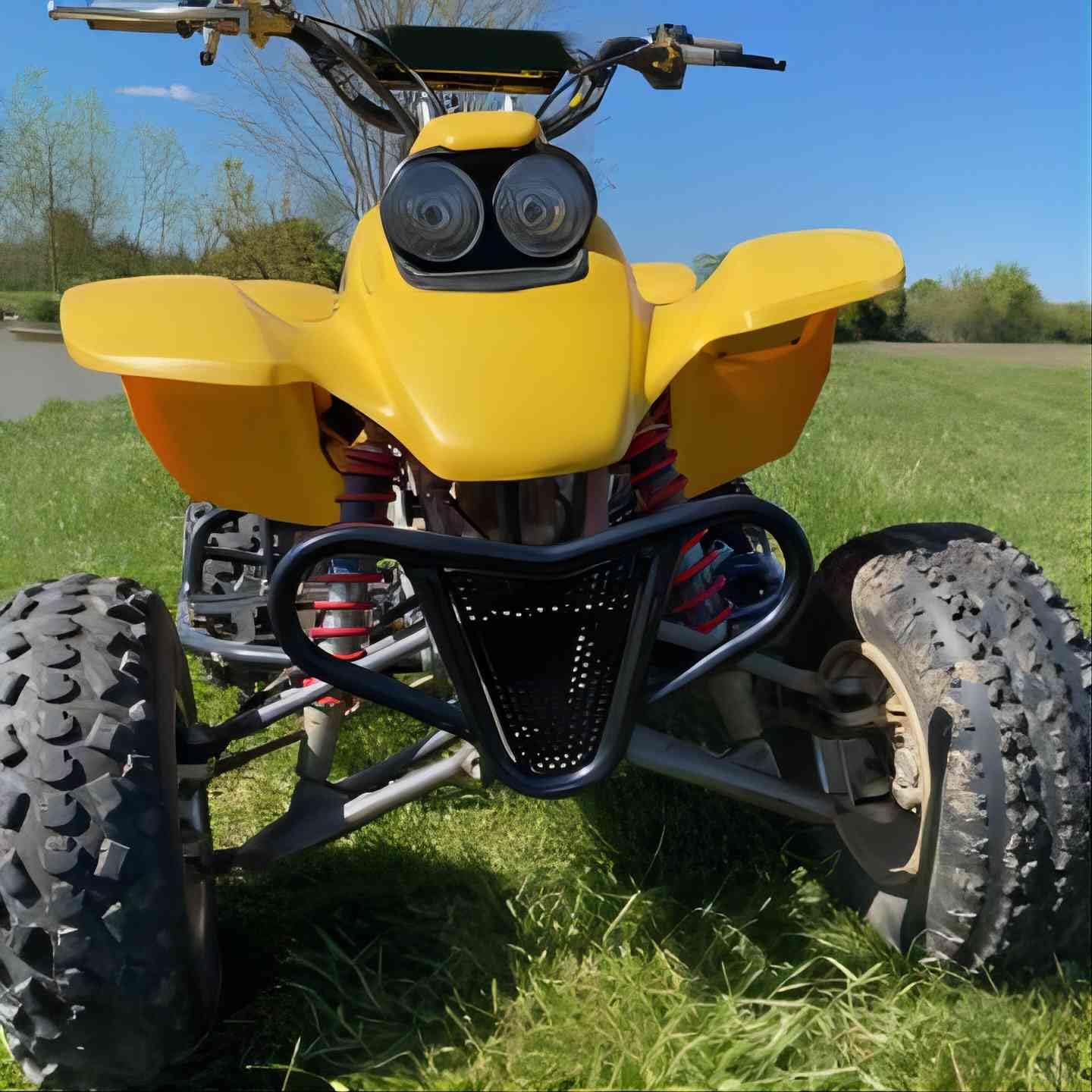 Ecotric Front Bumper Compatible With 1999-2014 Honda Trx 450R 450Er 400X Sportrax 400 Trx400Ex