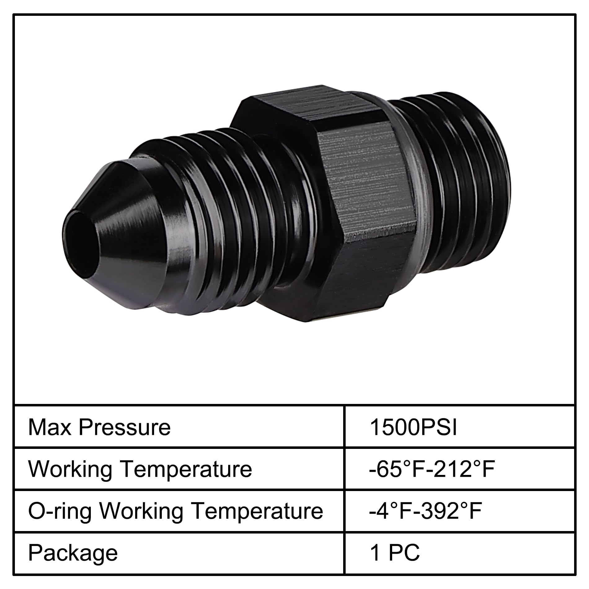 Evil Energy 3An Flare To An3 Orb Male O-Ring Fitting Adapter