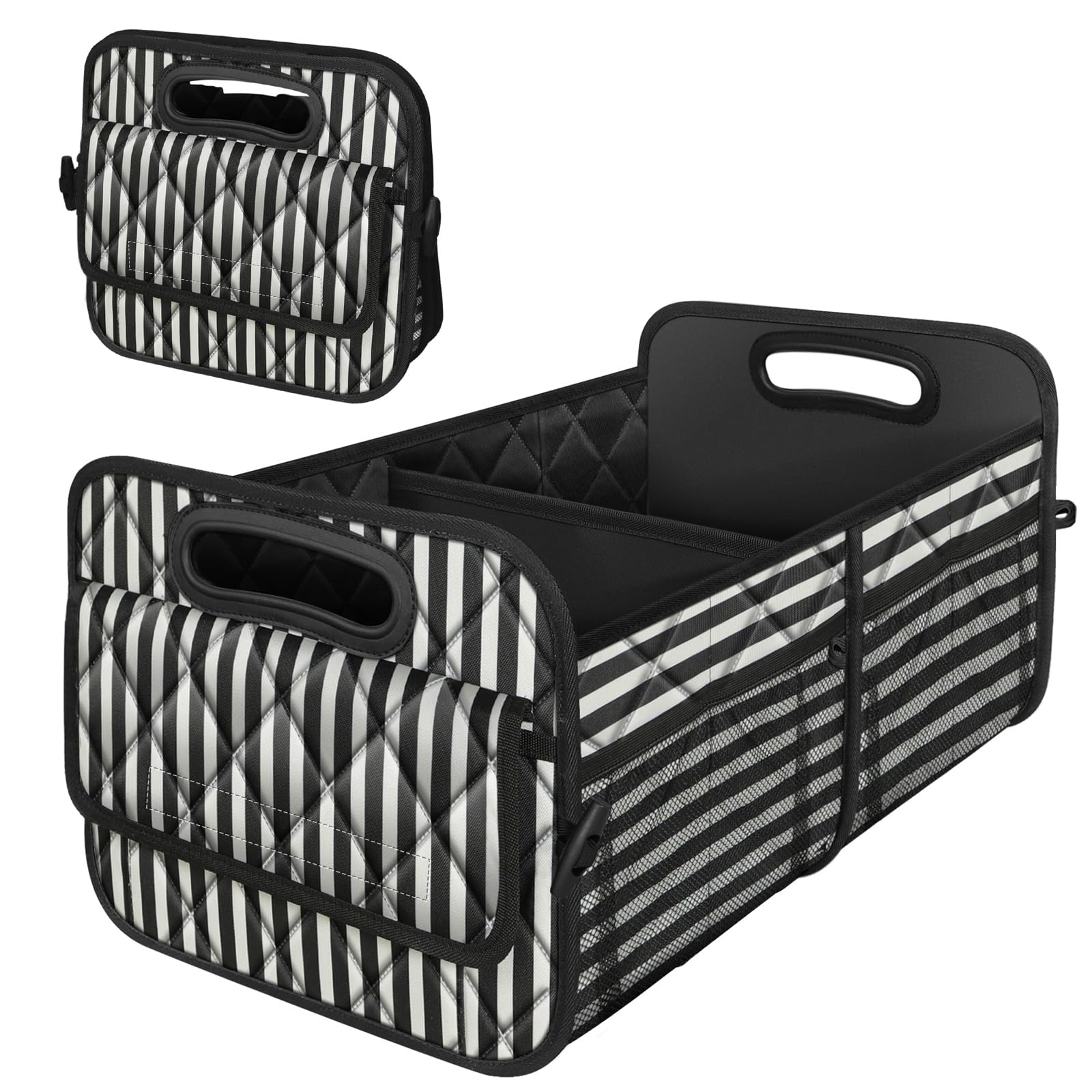 Deosk Car Trunk Organizer For Suvs, Cars And Trucks With 6 Big Pockets, Waterproof Polyester Storage Box