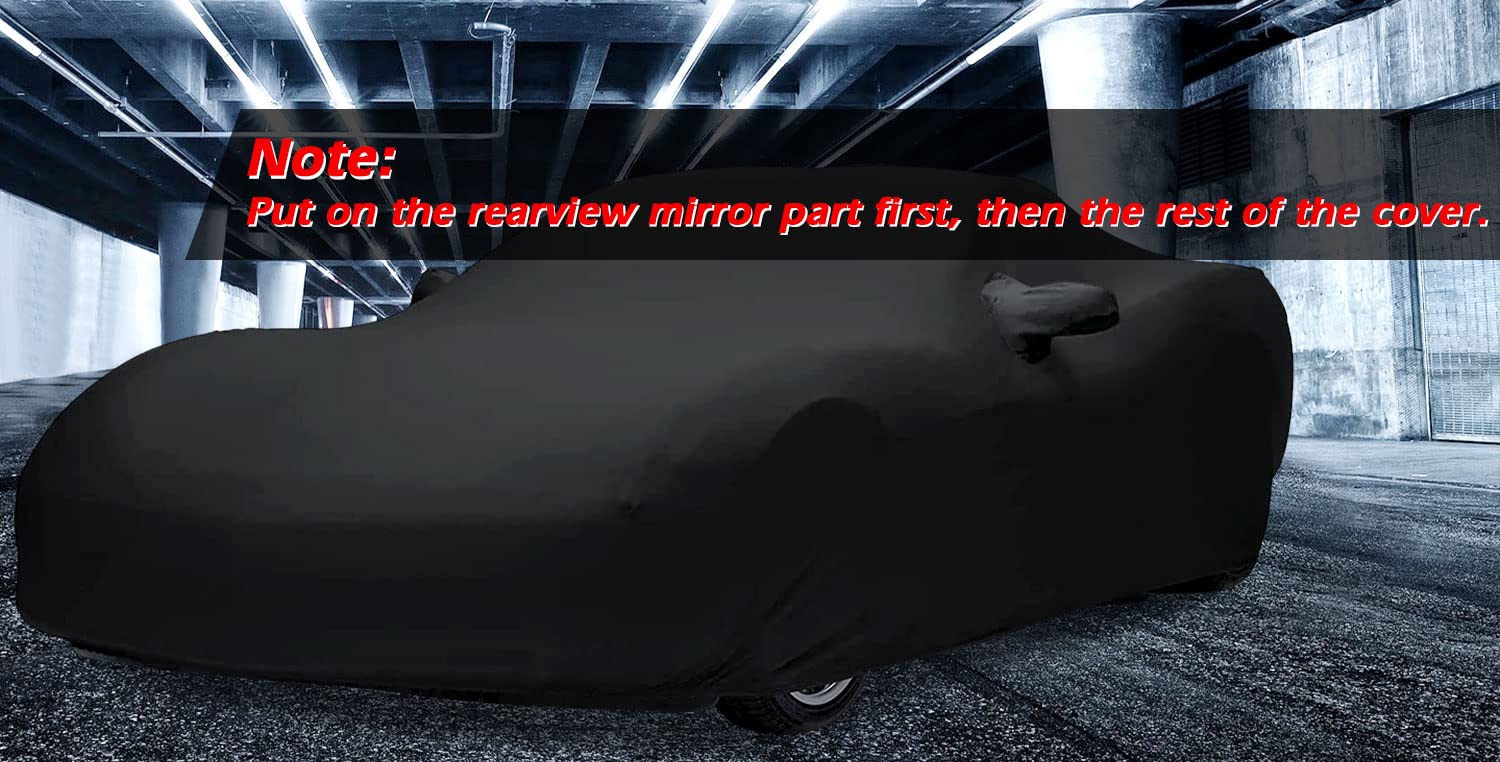 Car Cover Indoor Compatible with Corvette C6 2005-2013, Stretch Satin Dust-Proof Protection Ultimate Custom Full Car Cover for U