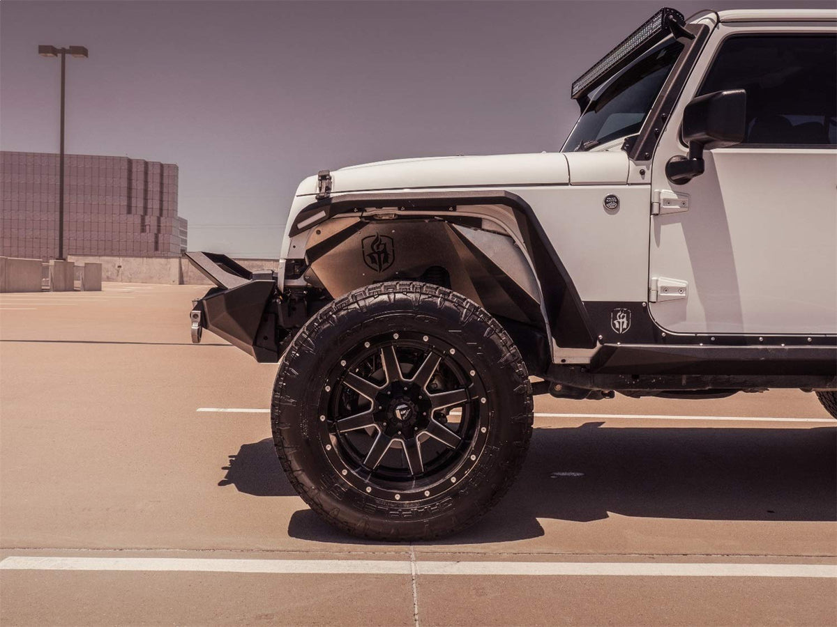 Road Armor 507Lff0Z Stealth Fender Liner Body Armor; Front; Raw Stainless Steel;