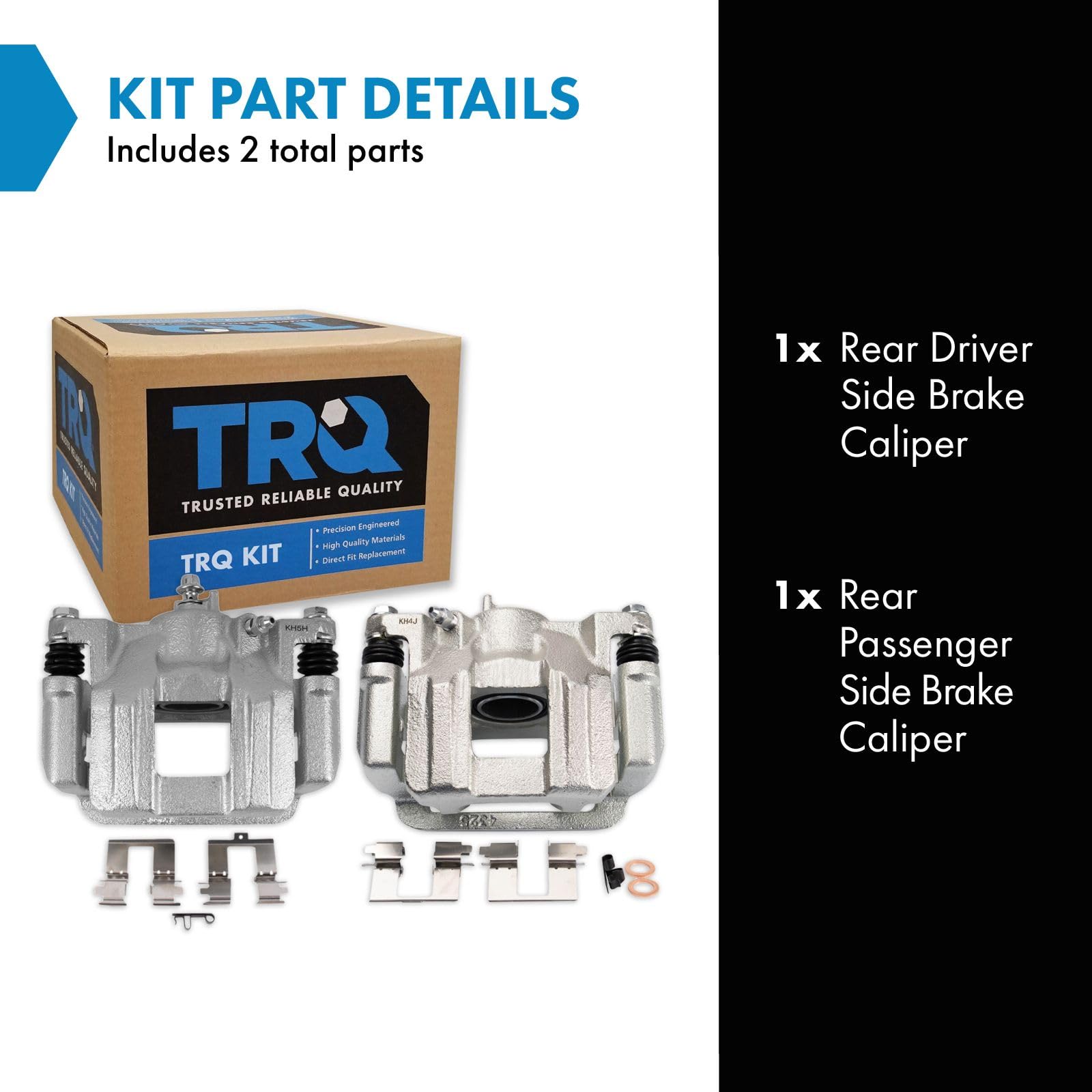 Trq Rear Brake Caliper Set Compatible With 2011-2017 Honda Odyssey