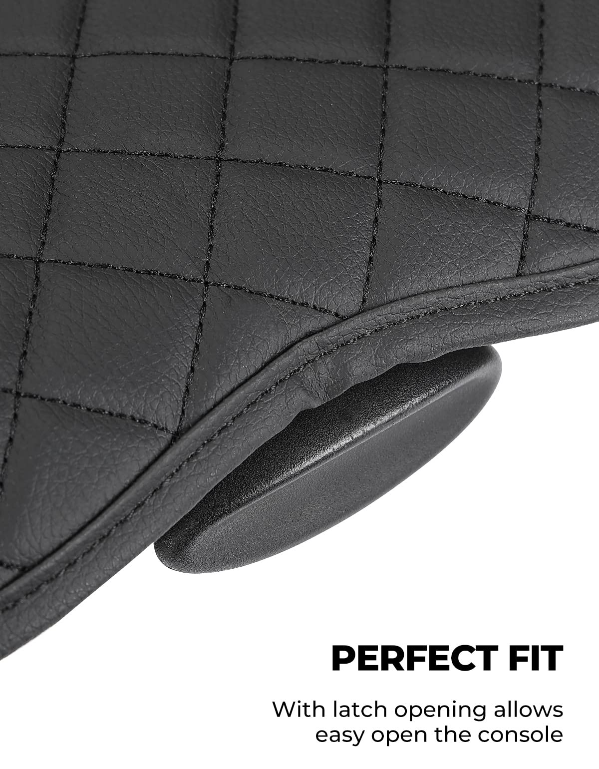 Issyauto Center Console Cover Compatible With 2002-2012 Ram 1500 2500 3500 Jump Seat Console, Armrest Lid Cover Leather Arm Rest