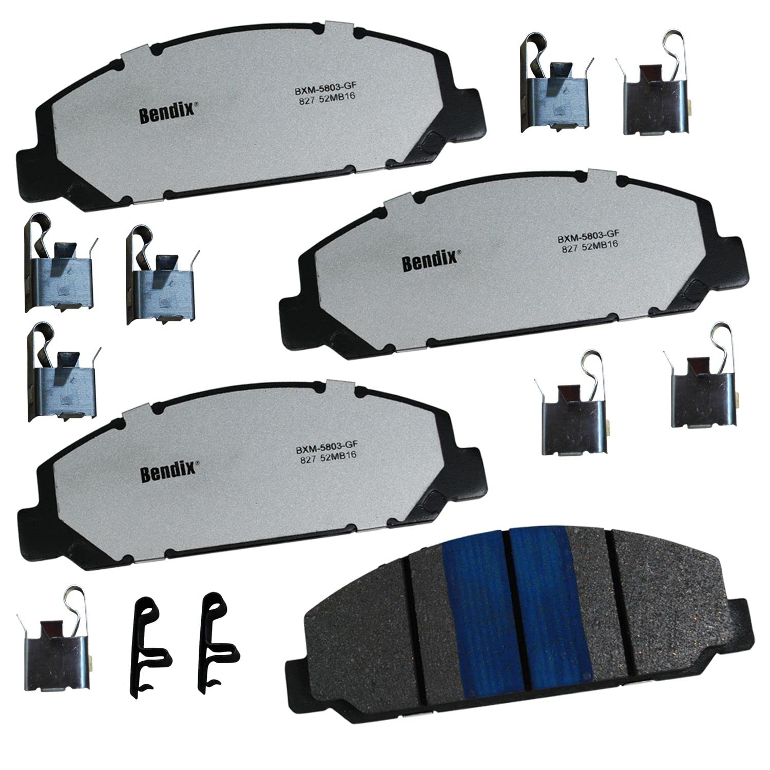 Bendix Fleet Metlok Mkd827Fm Front Brake Pads For Chevrolet Lcf 3500Hd,4500,4500Hd,4500Xd,5500Hd,5500Xd,6500Xd,W3500 Tiltmaster,