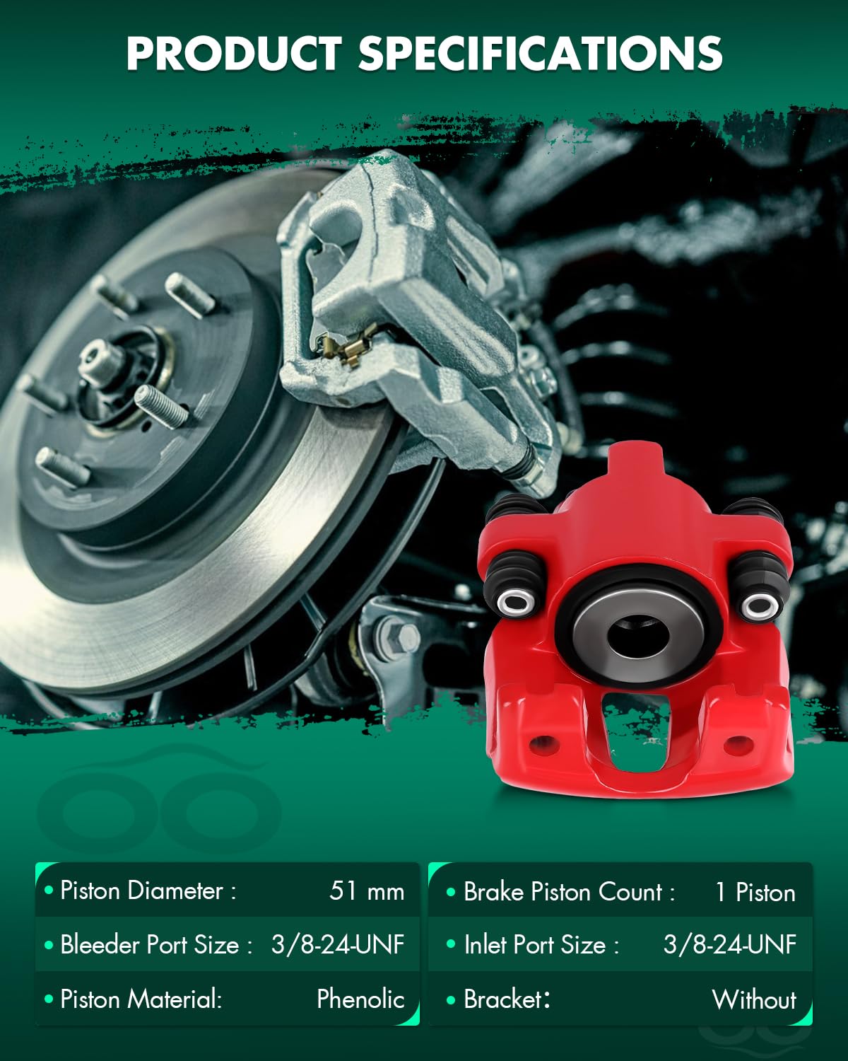 Scitoo 18-4678 18-4679 Rear Left & Right Disc Brake Calipers Without Bracket For Ford For Expedition/For F-150/For F-150 Heritag