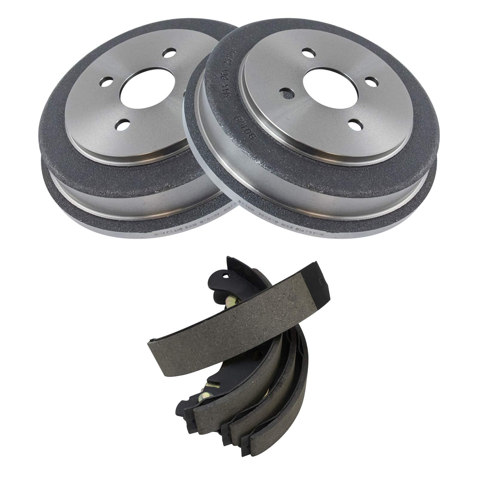TRQ Brake Drum & Shoe Rear Kit Compatible with Chevy Cobalt Pontiac G5 Saturn Ion