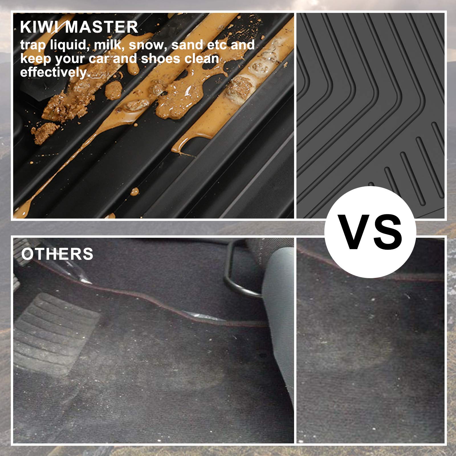 Kiwi Master Cargo Trunk Mat Compatible For 2011-2023 Dodge Charger/Chrysler 300 Accessories All Weather Trunk Liner Tpe Slush Ma